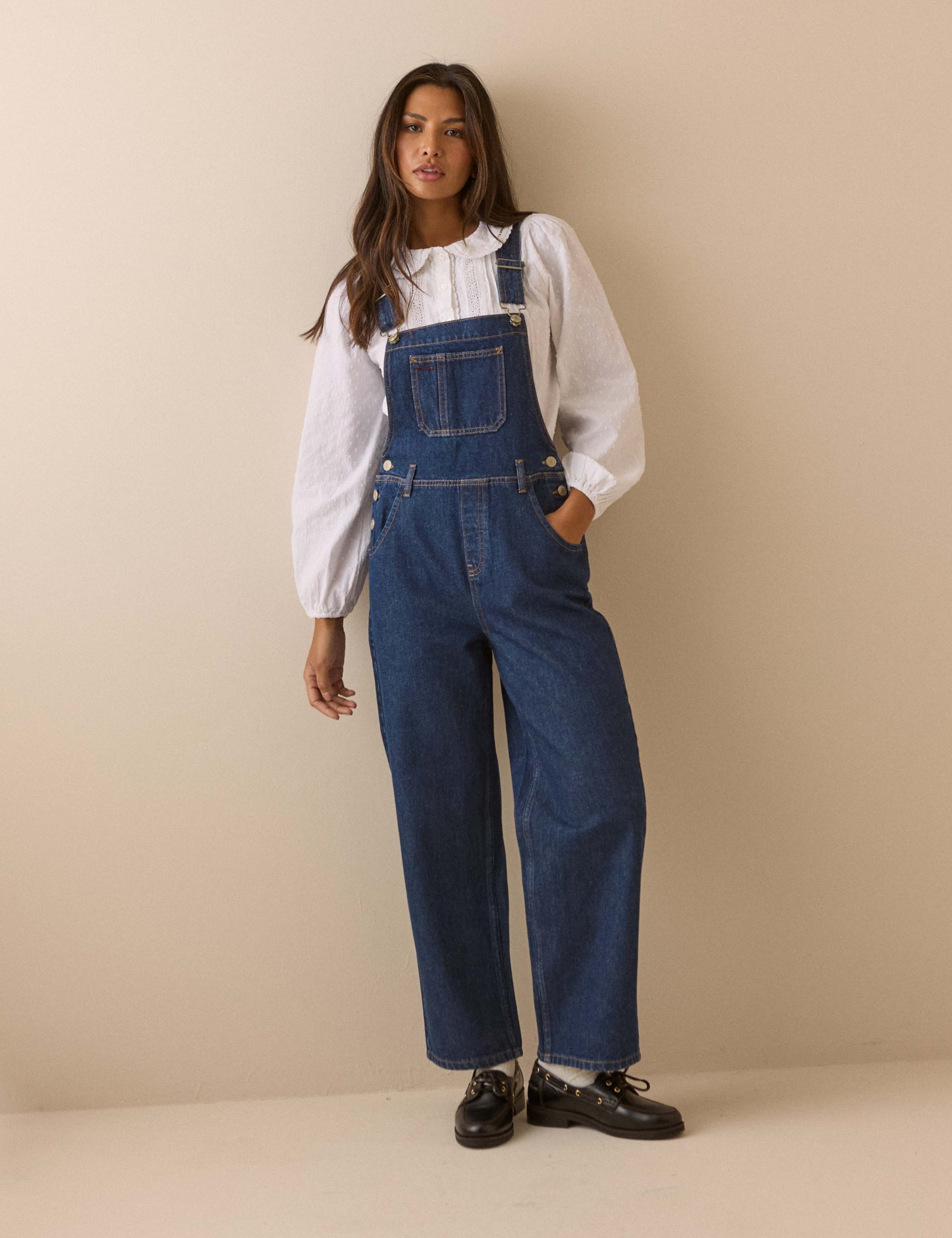 Pure Cotton Sleeveless Dungarees 2 of 6