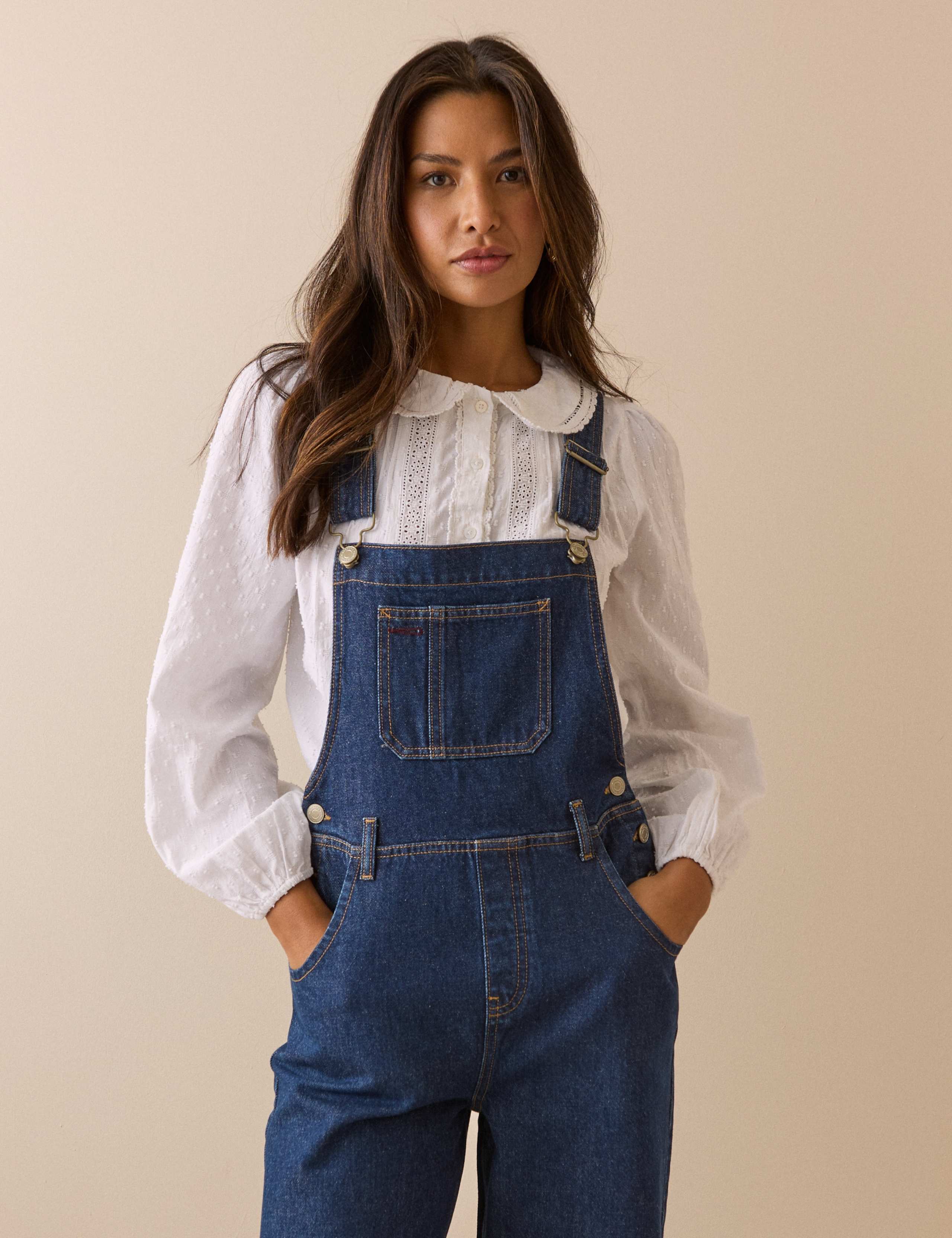 Pure Cotton Sleeveless Dungarees 3 of 6