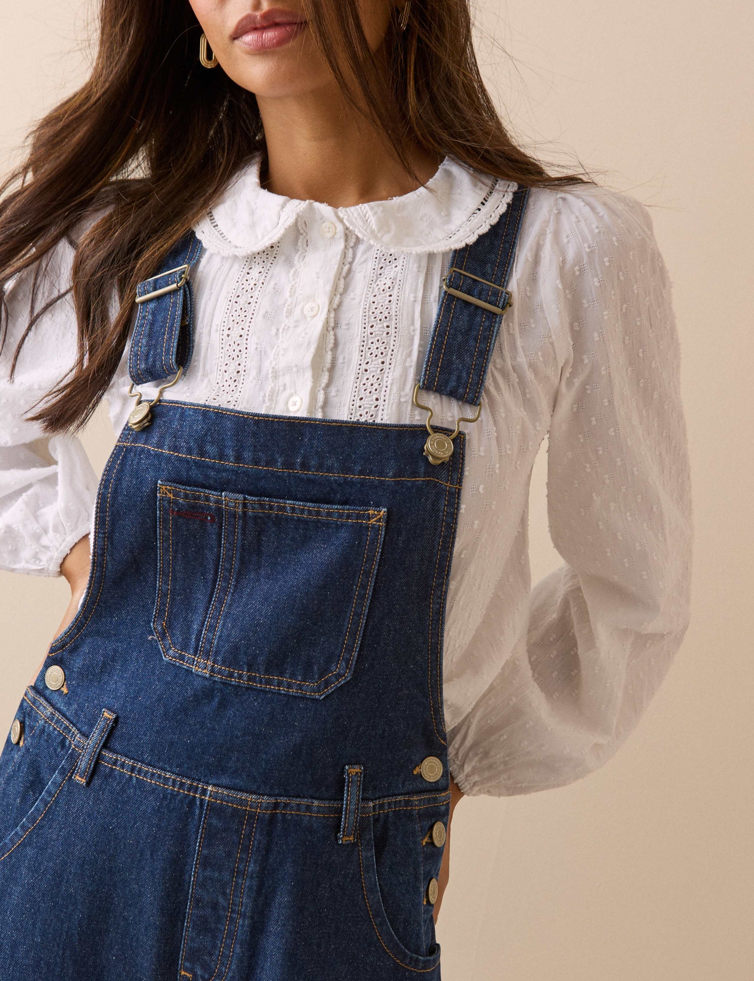 Pure Cotton Sleeveless Dungarees 6 of 6