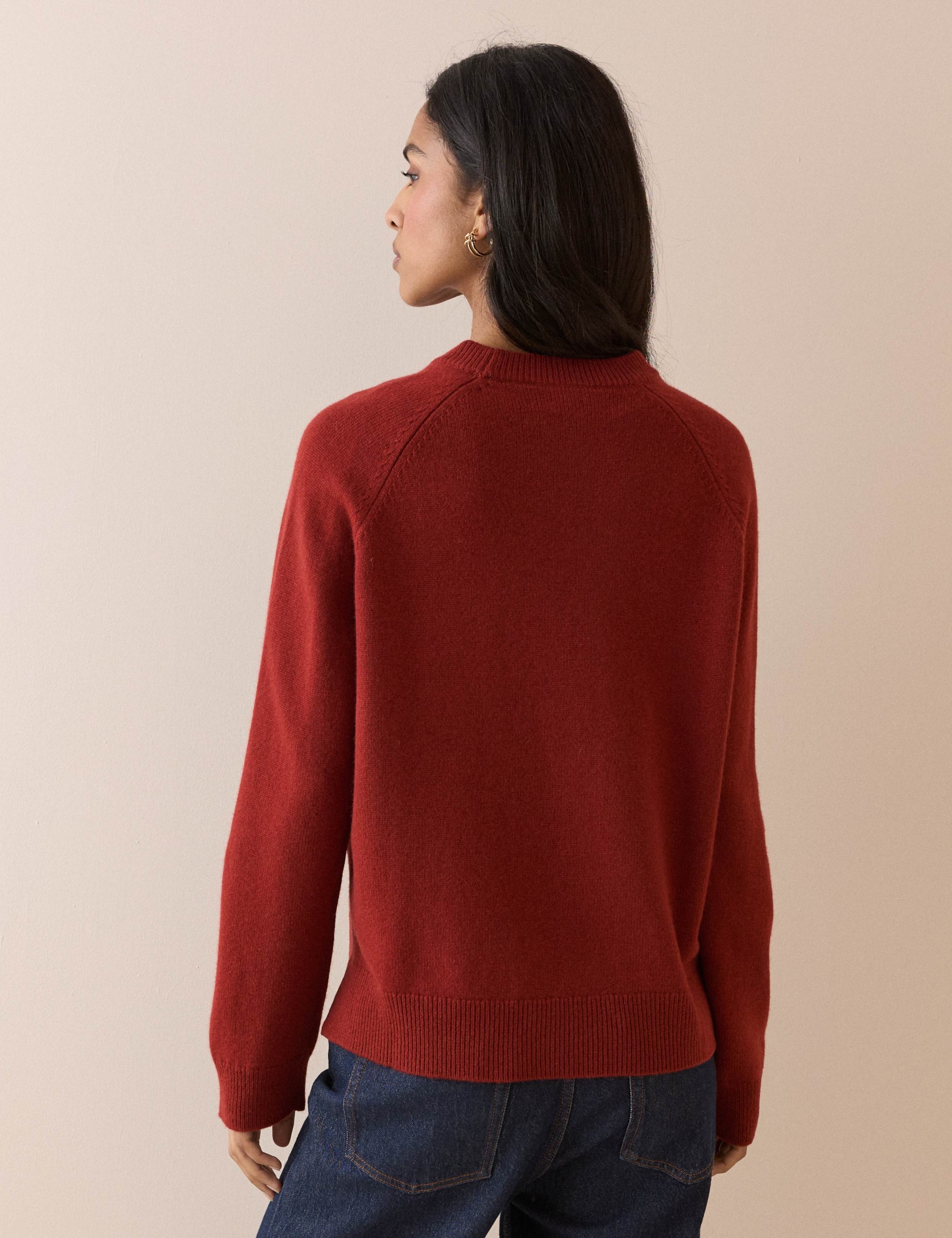 Pure Wool Crew Neck Raglan Sleeve Jumper 2 of 5