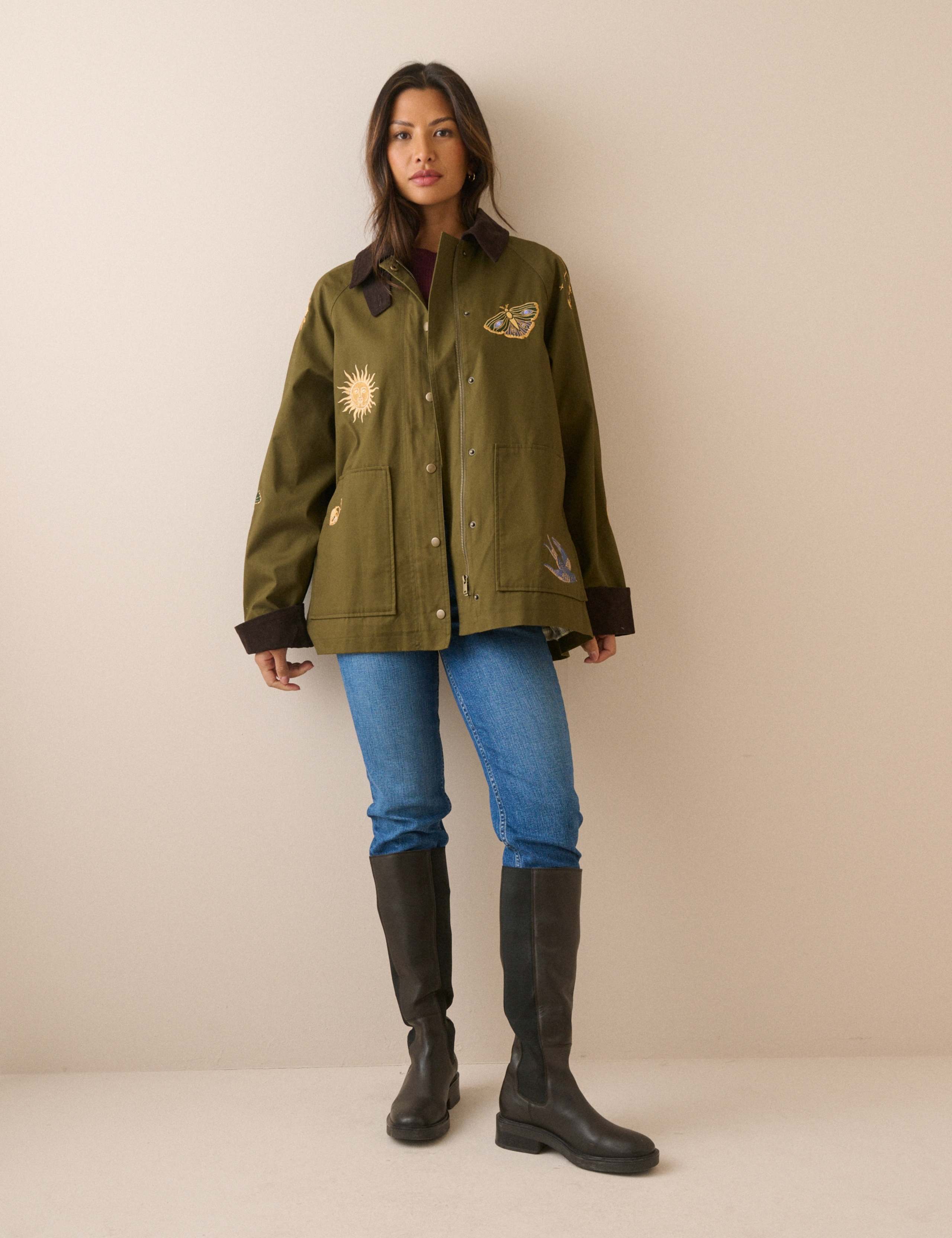 Trophy Barn Pure Cotton Embroidered Jacket 1 of 5