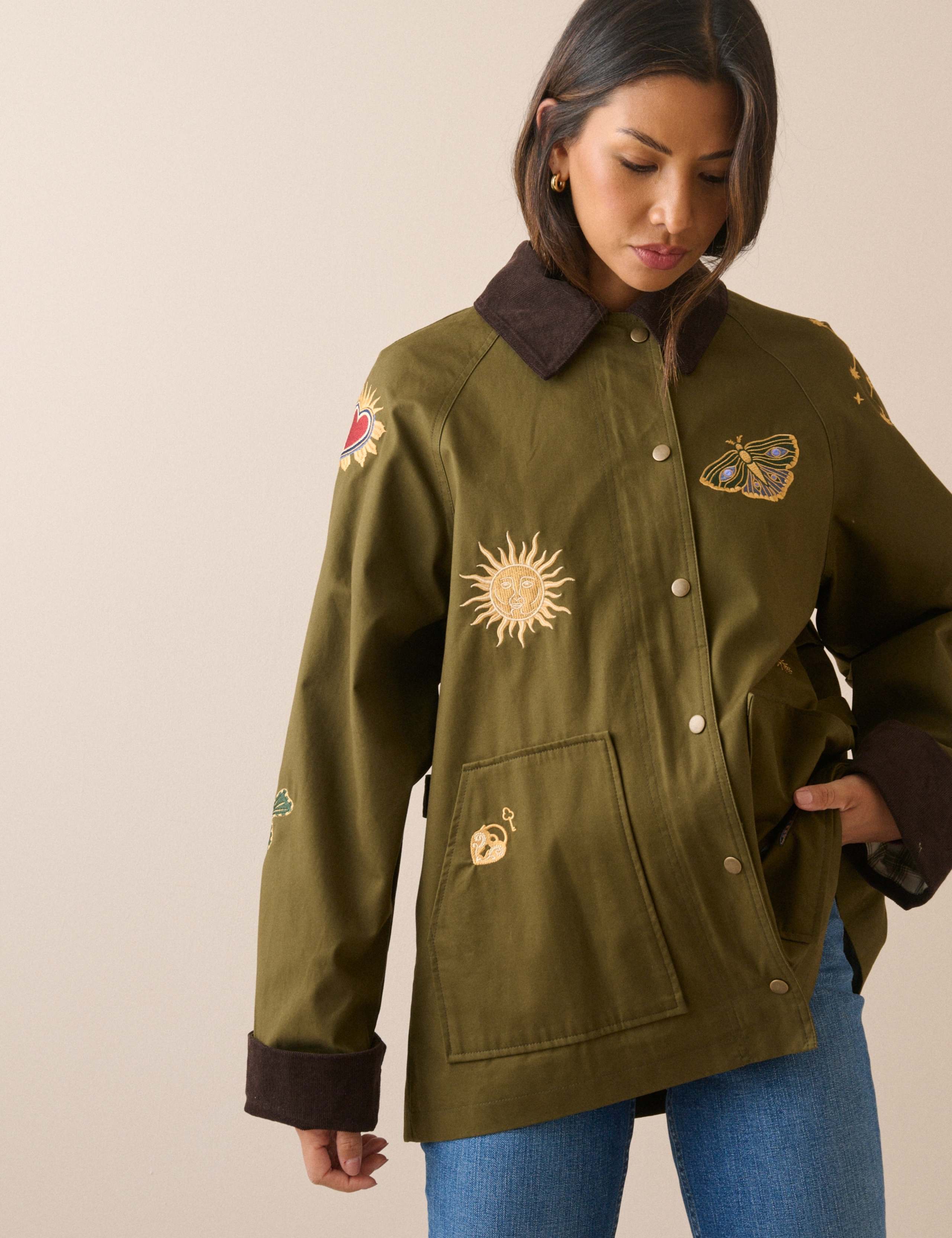 Trophy Barn Pure Cotton Embroidered Jacket 2 of 5