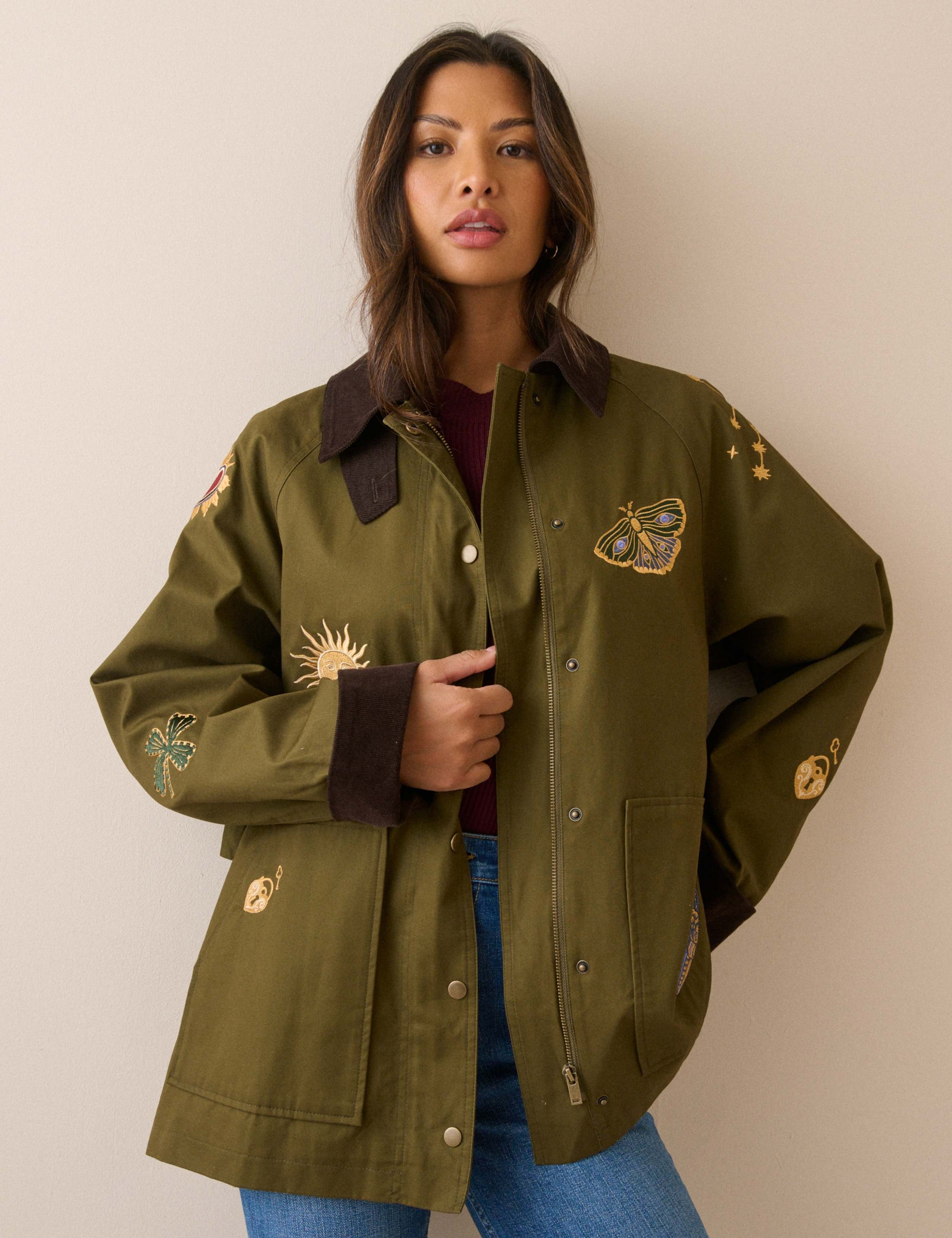 Trophy Barn Pure Cotton Embroidered Jacket 4 of 5