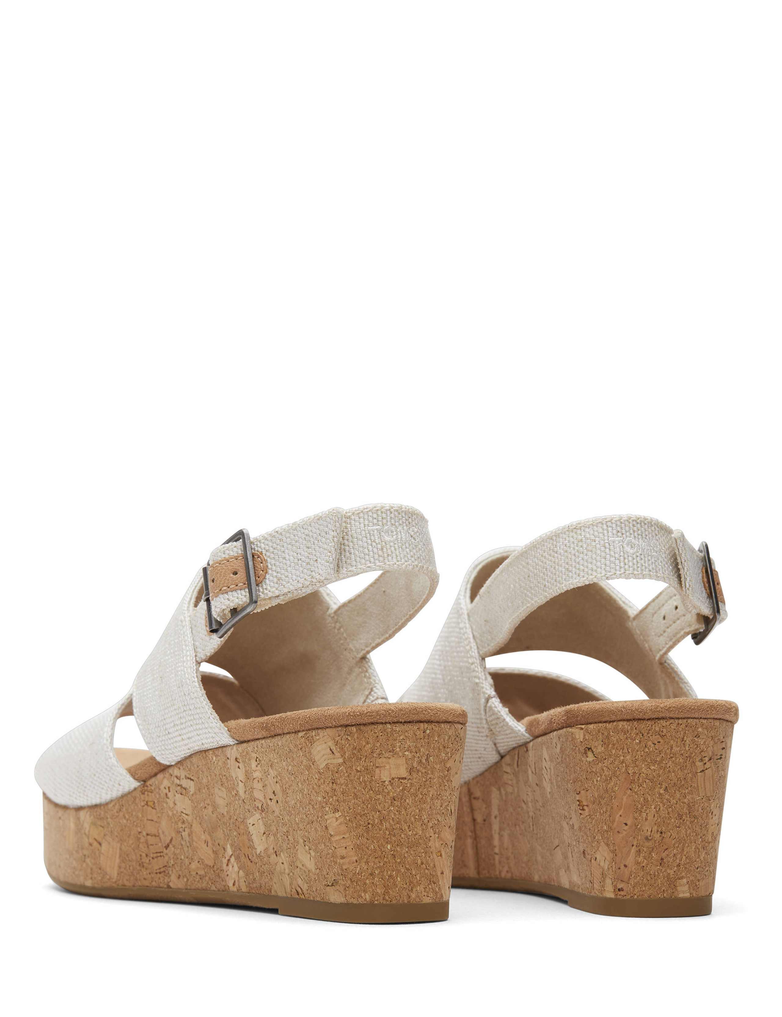 Canvas Buckle Wedge Sandals 3 of 5