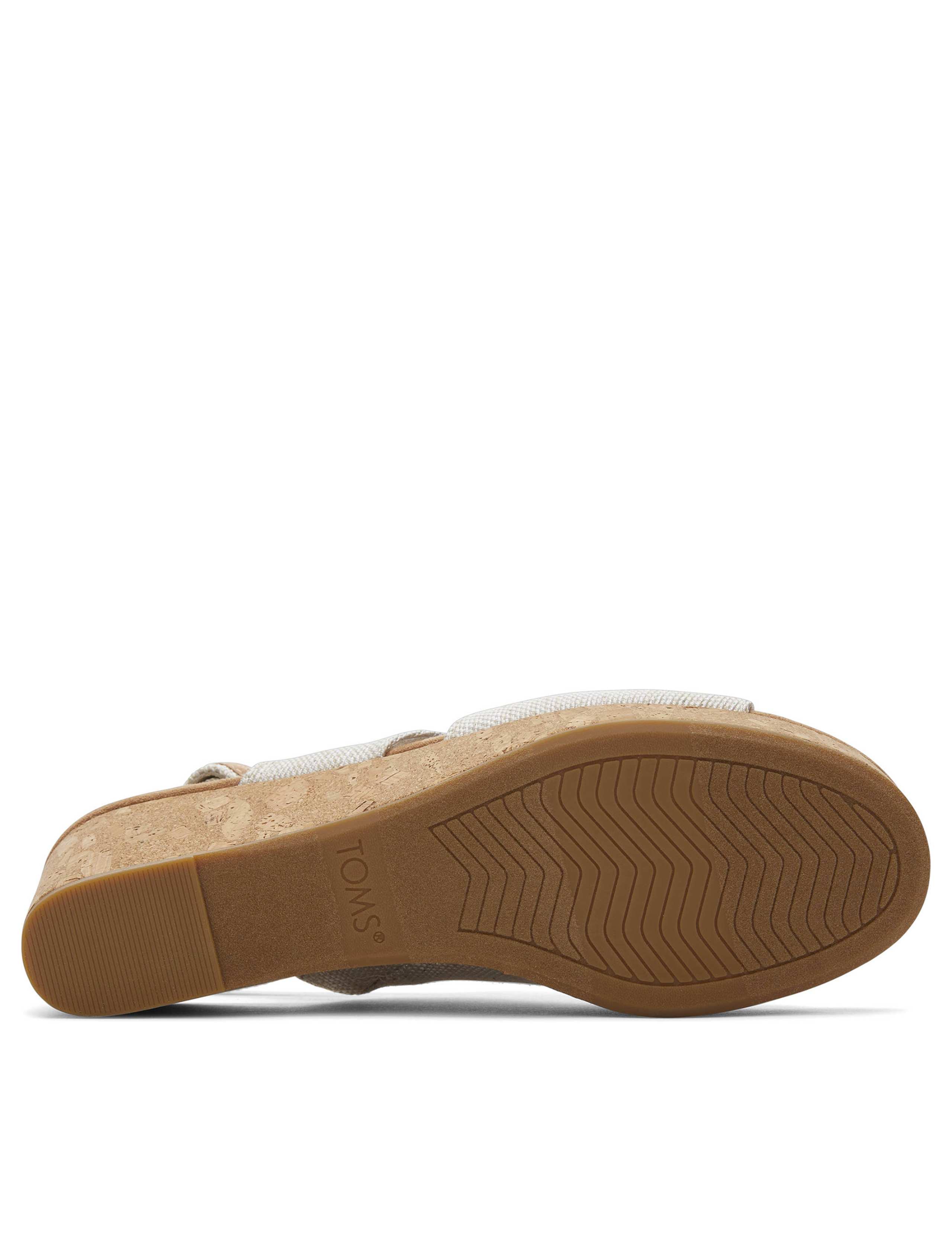 Canvas Buckle Wedge Sandals 4 of 5