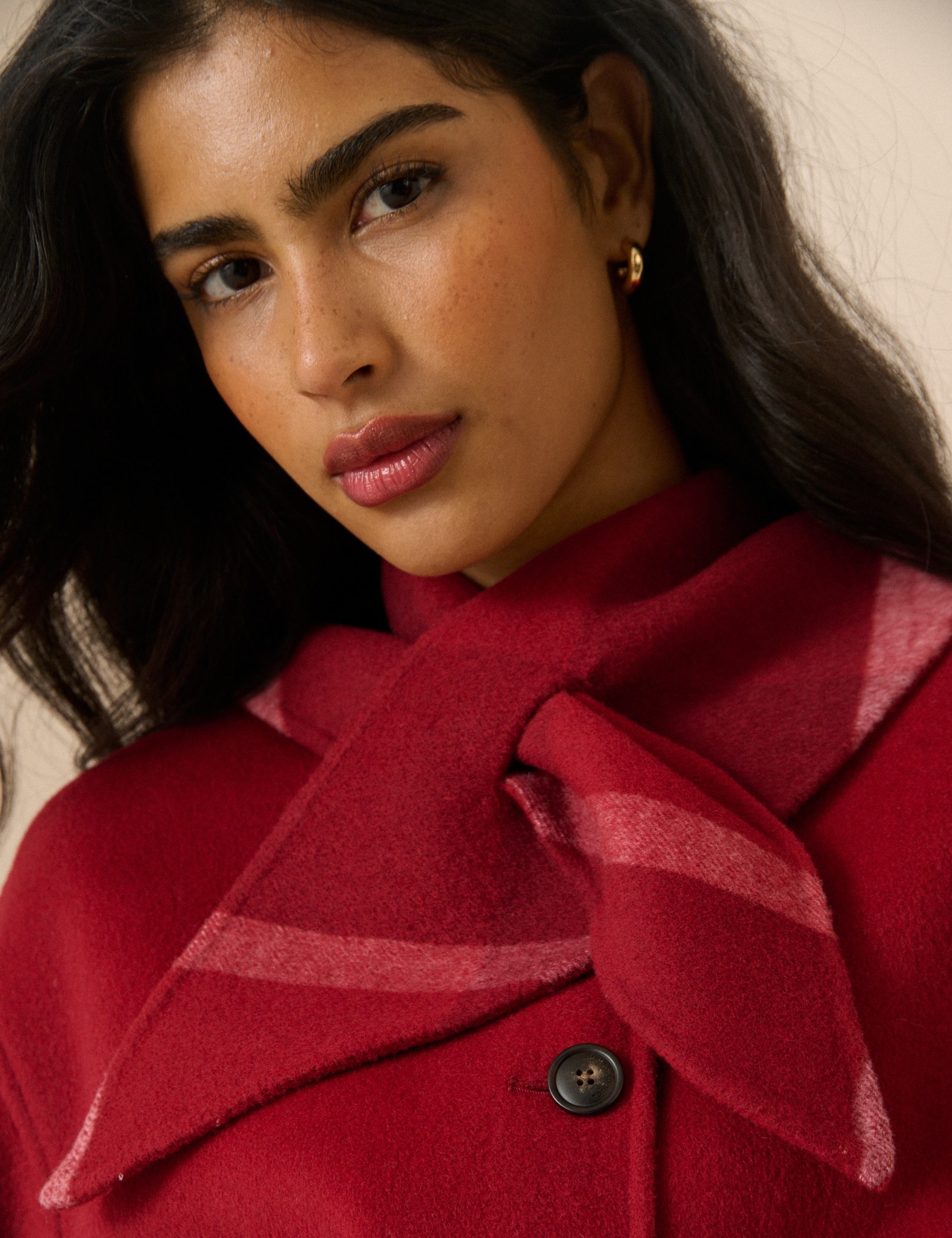 Wool Blend Collarless Jacket 6 of 6