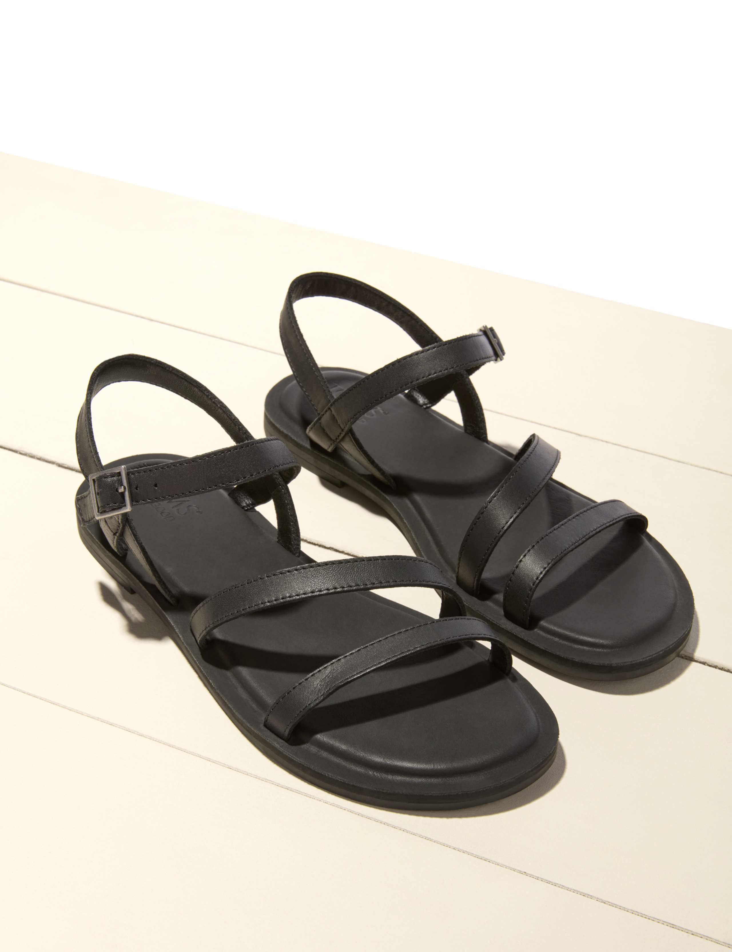 Kira Leather Buckle Flat Sandals 1 of 7