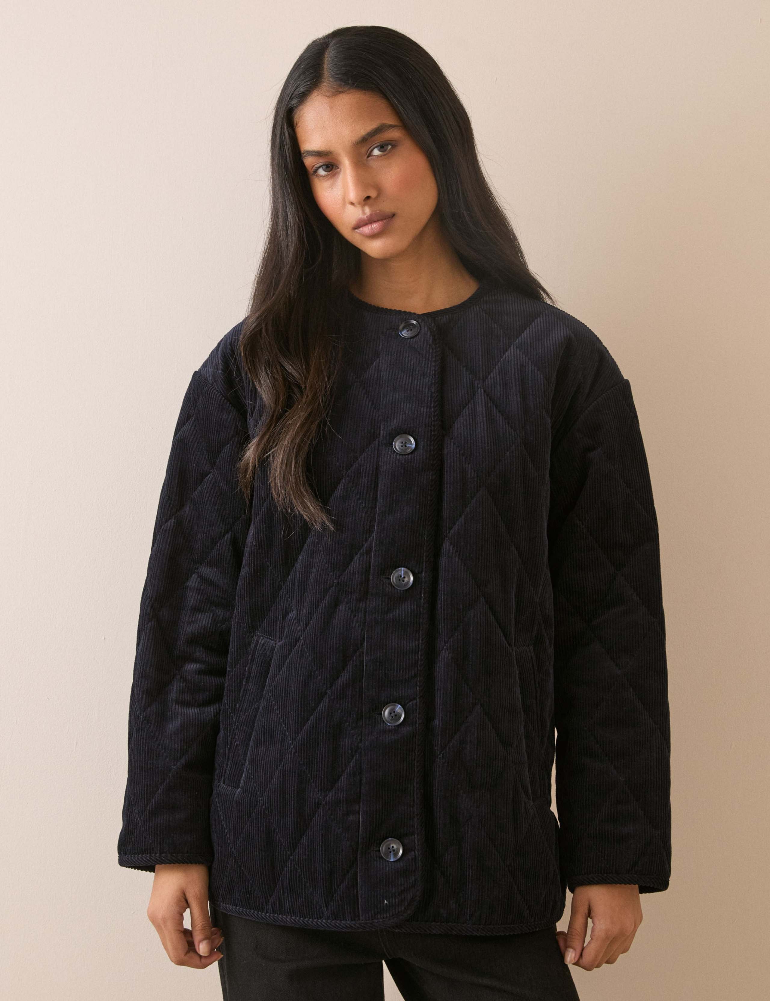 Pure Cotton Cord Quilted Jacket 1 of 5