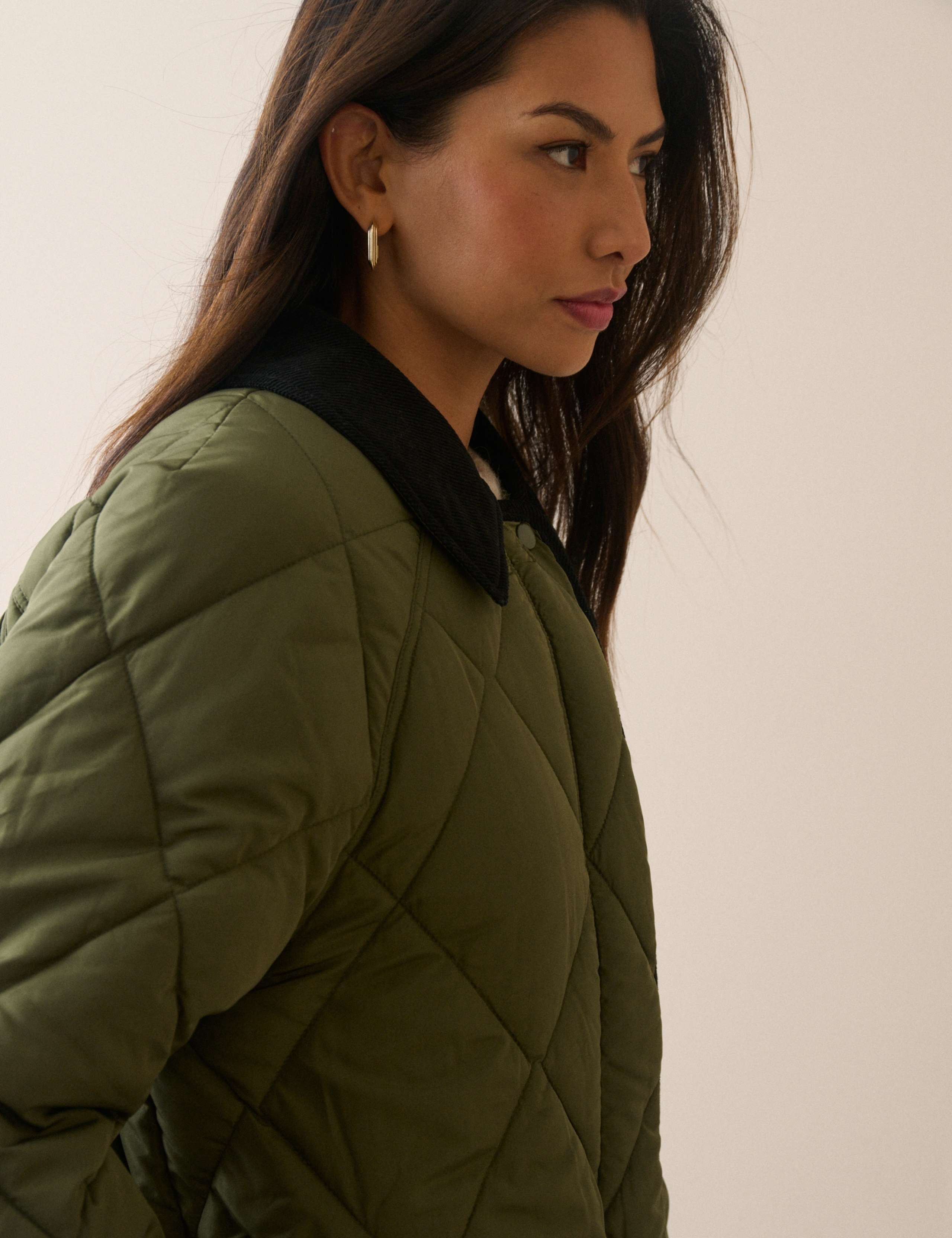 Quilted Padded Collared Longline Jacket 5 of 5