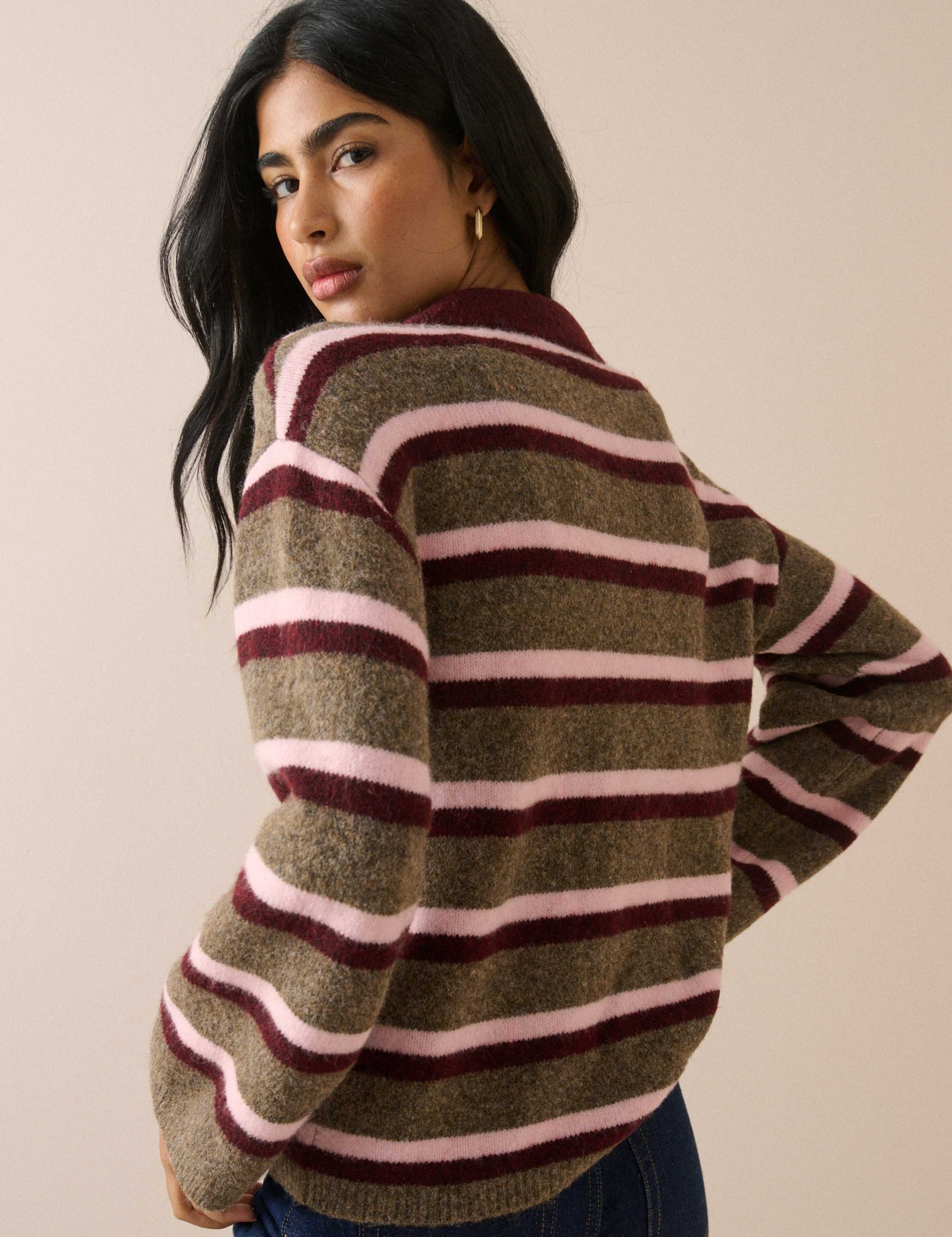Striped Collared Jumper with Wool 3 of 5