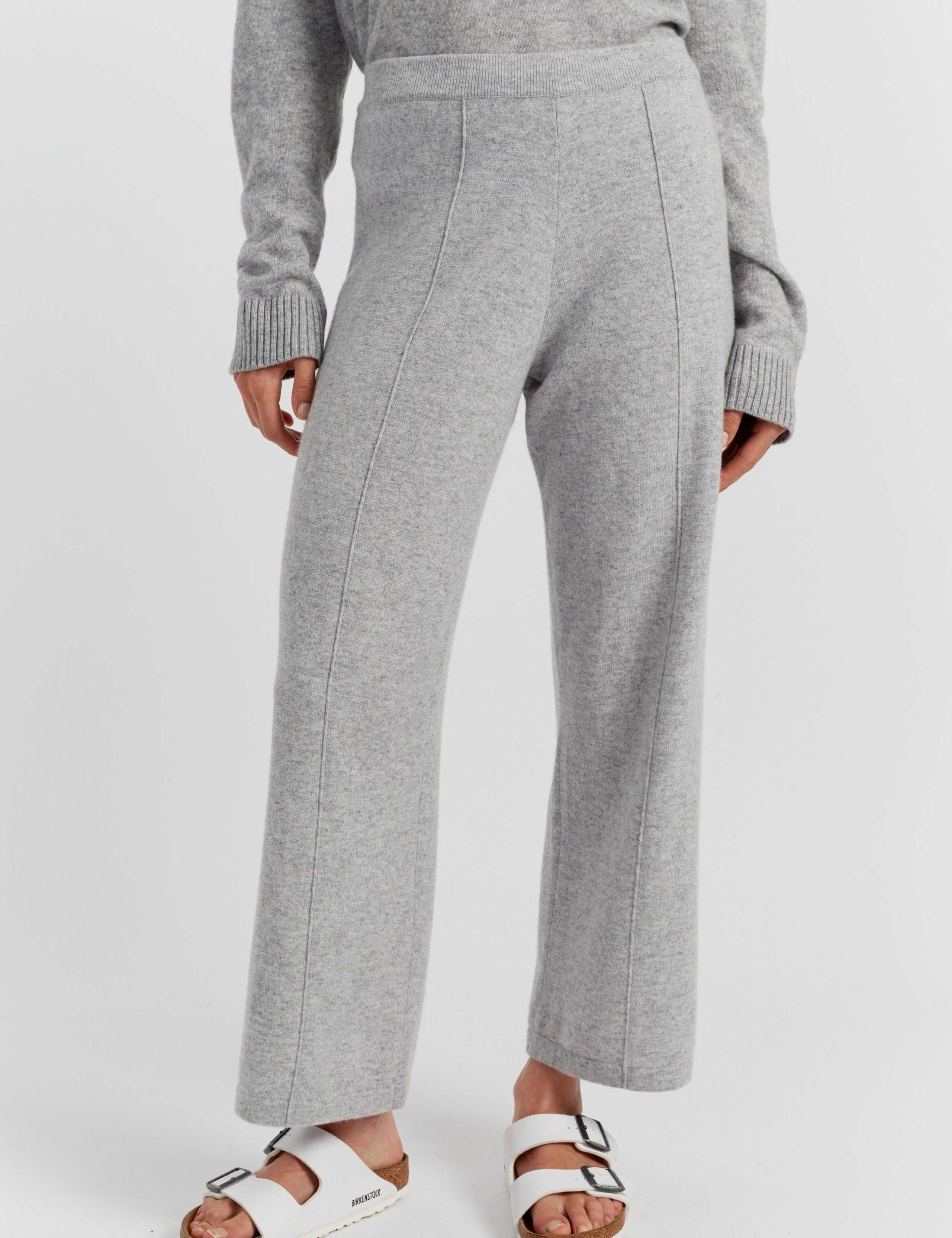 Wool Rich Cropped Joggers with Cashmere 1 of 3