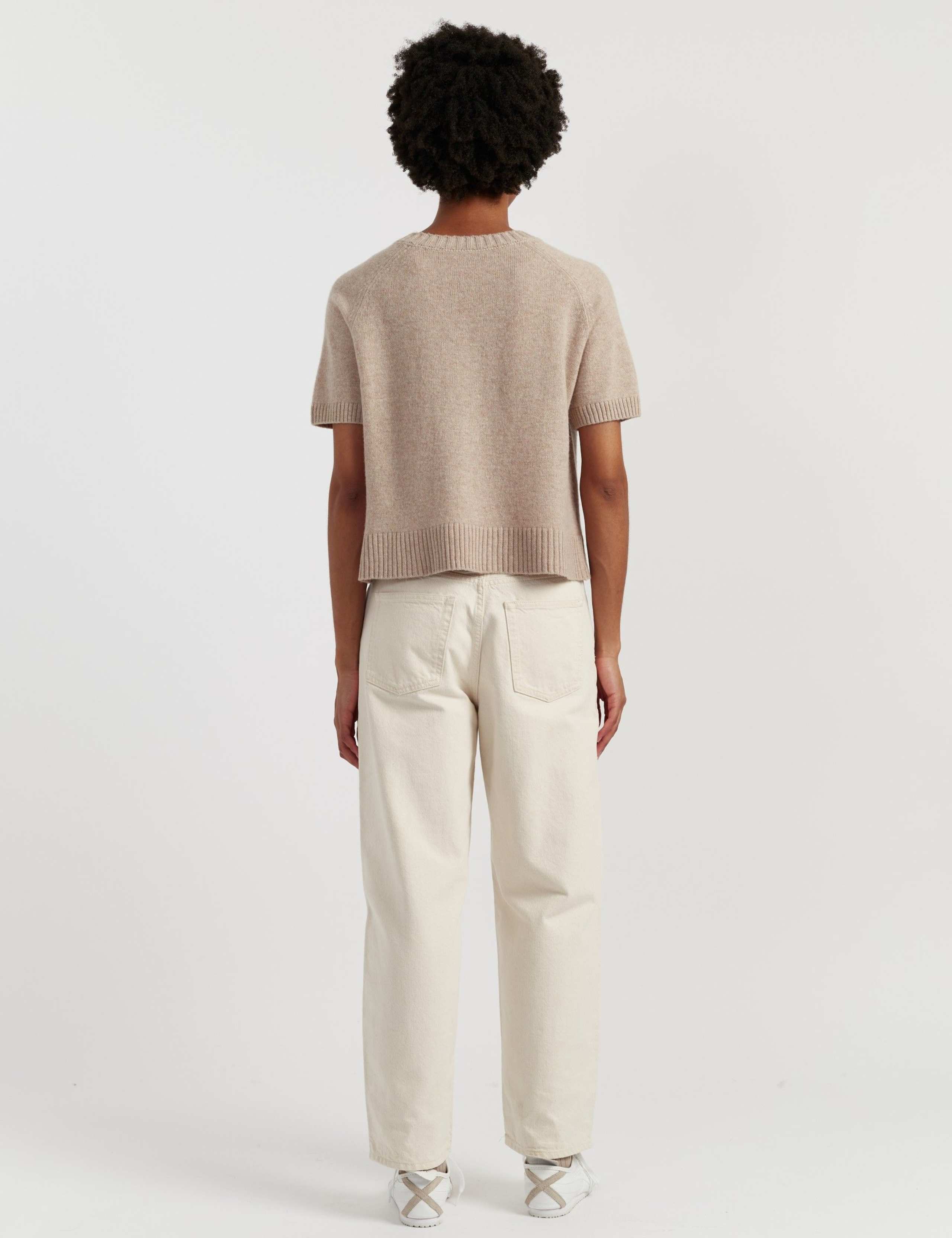 Wool Rich Crew Neck Cardigan with Cashmere 3 of 4