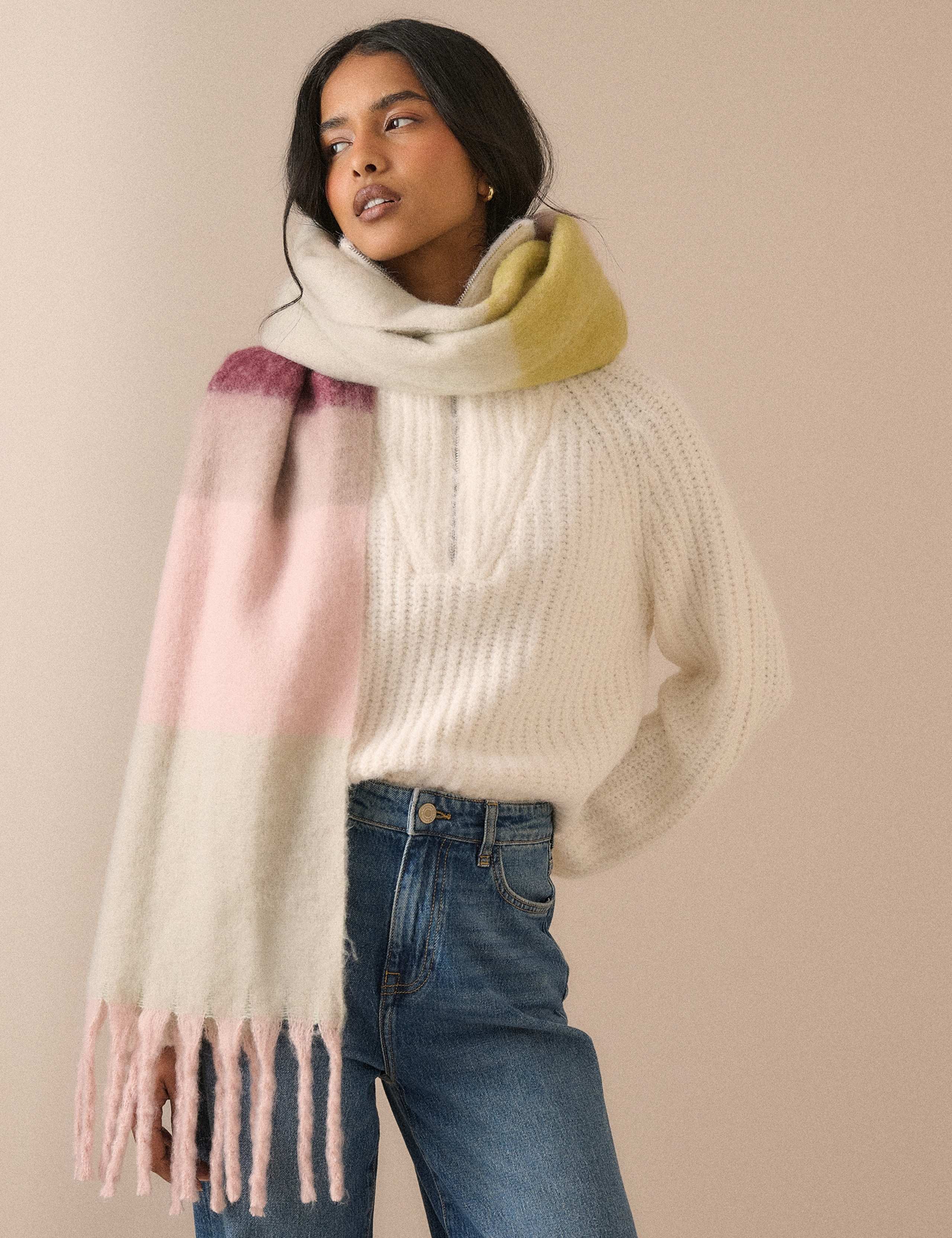 Colour Block Tassel Scarf 3 of 5