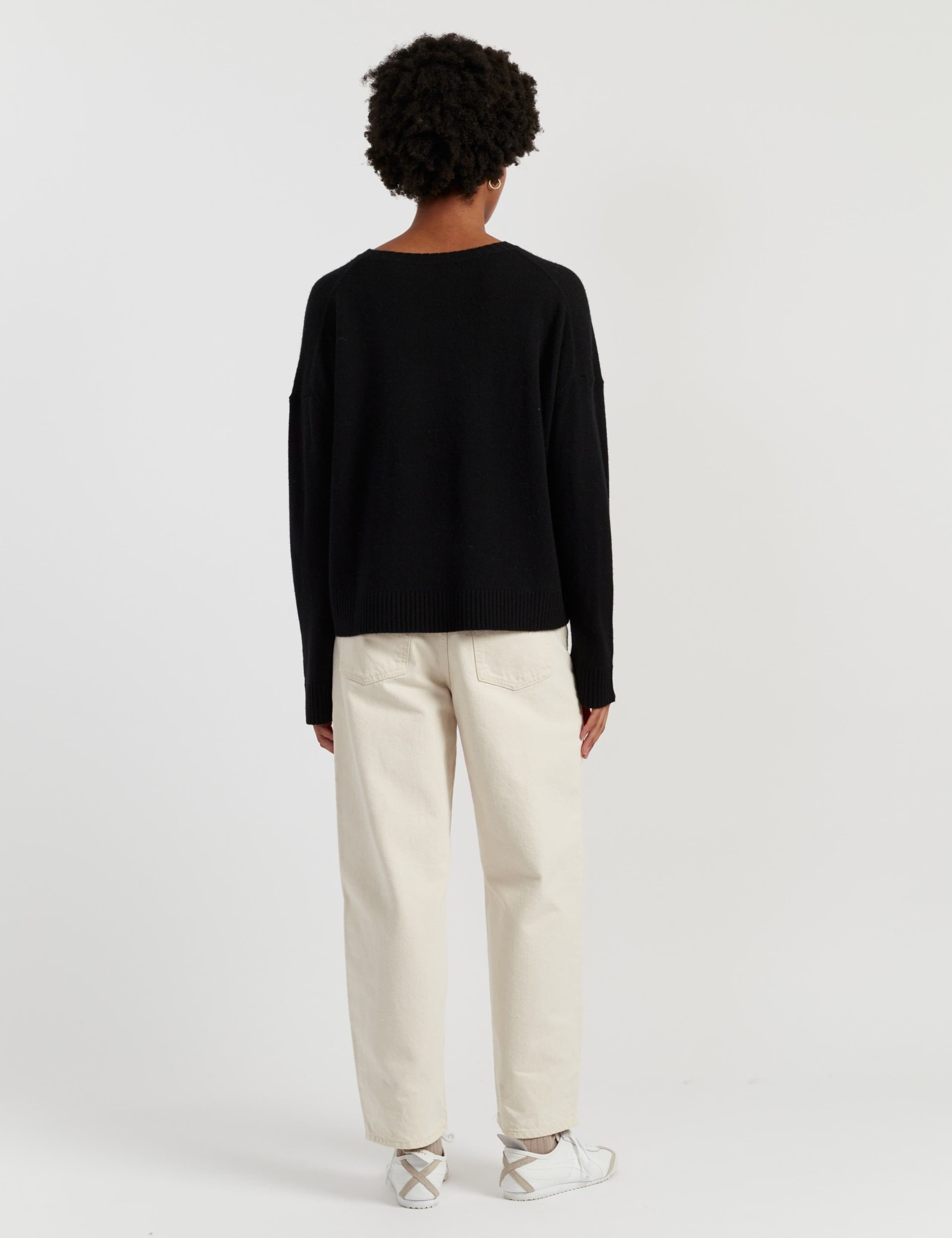 Wool Rich Relaxed Sweatshirt with Cashmere 4 of 4