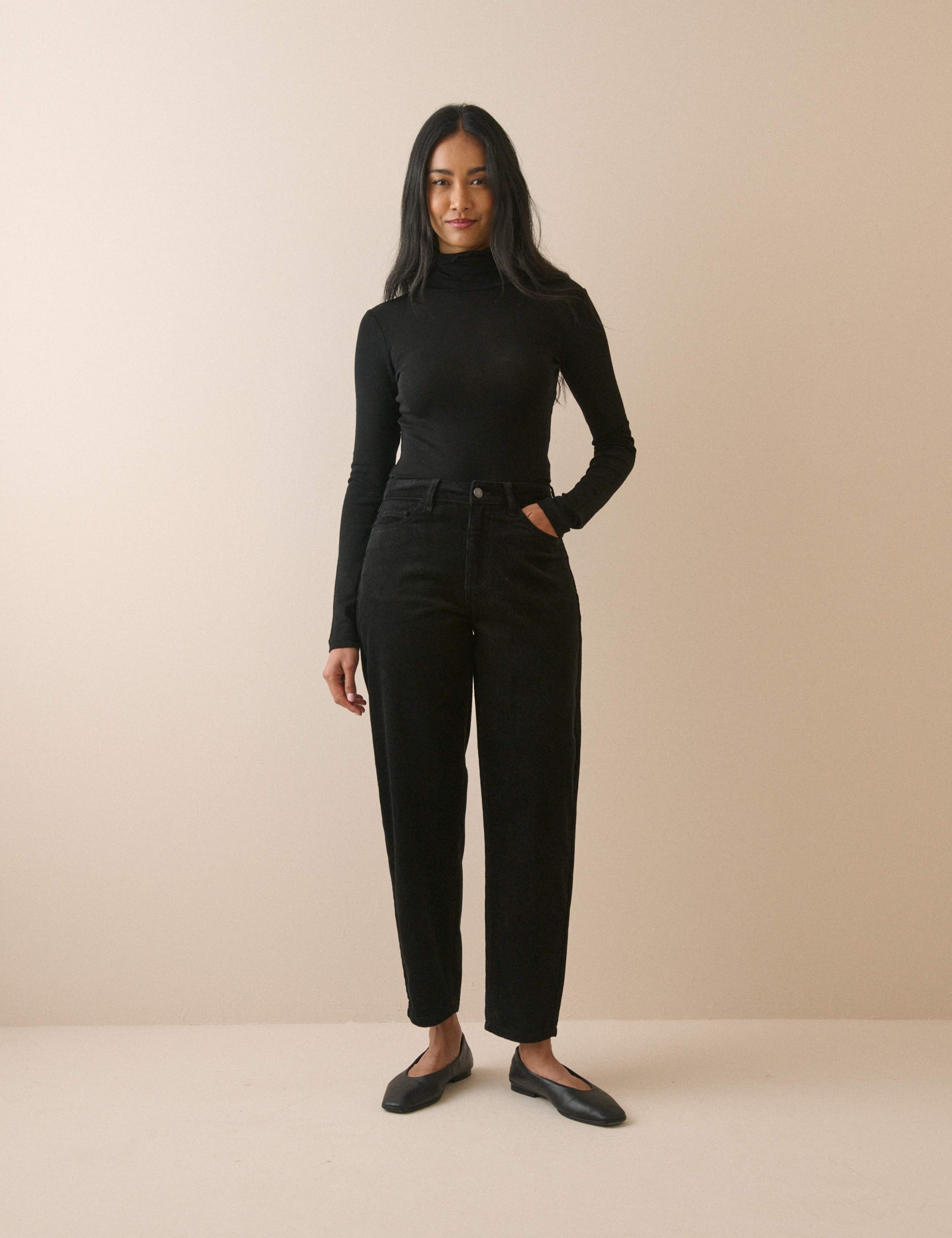 Corduroy Barrel Leg Jeans 3 of 5