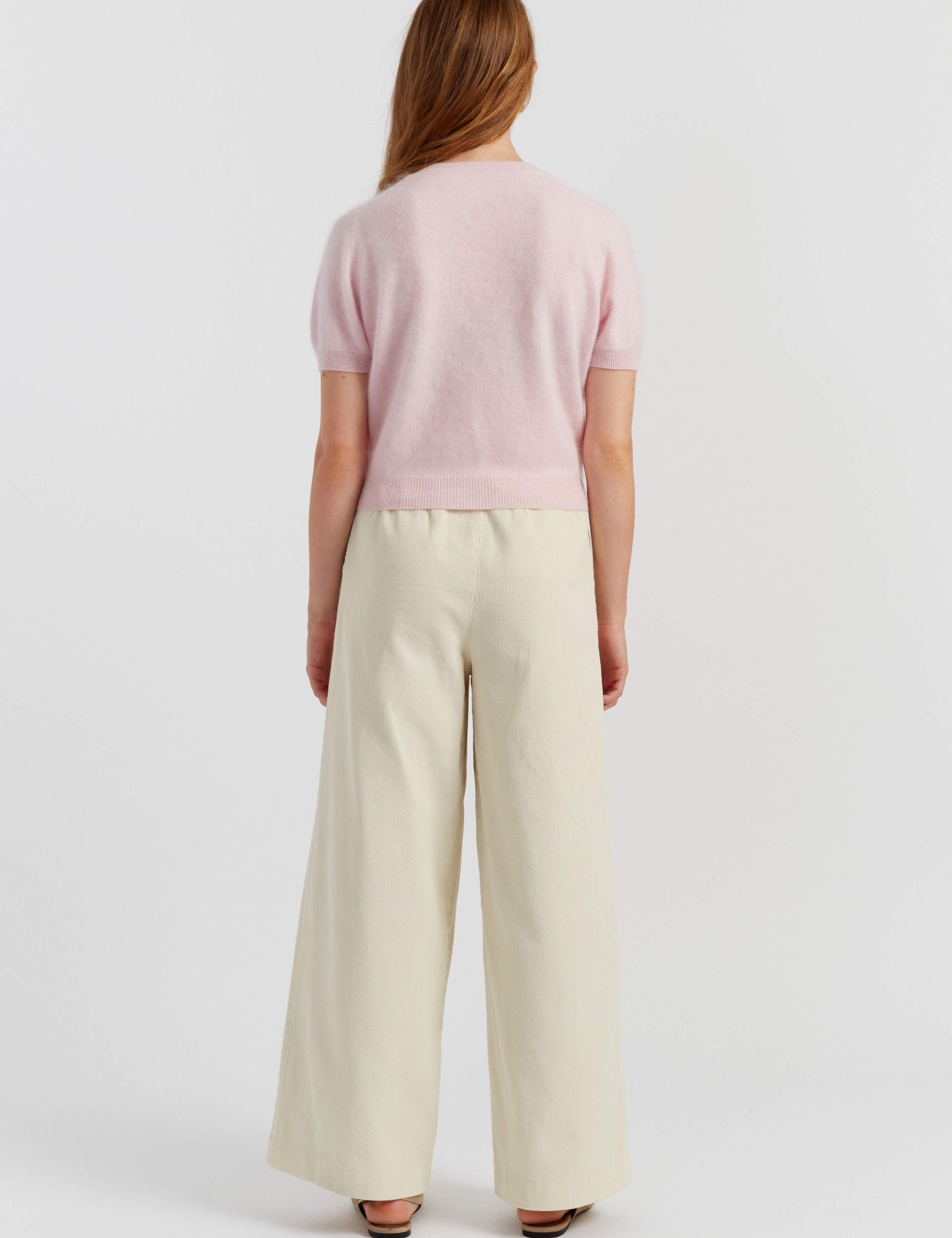 Brushed Pure Cashmere Crew Neck Cardigan 3 of 4