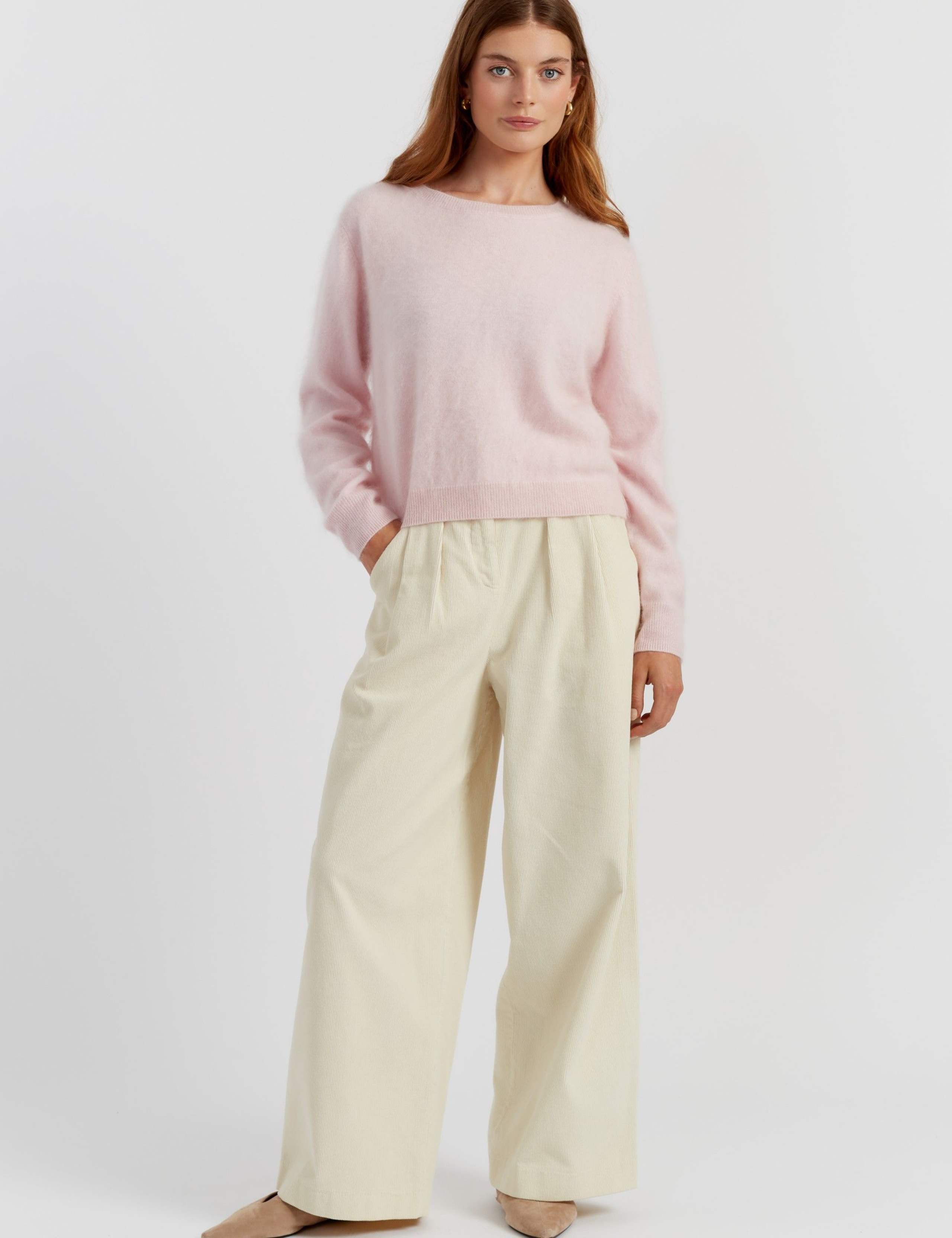 Brushed Pure Cashmere Crew Neck Jumper 2 of 3