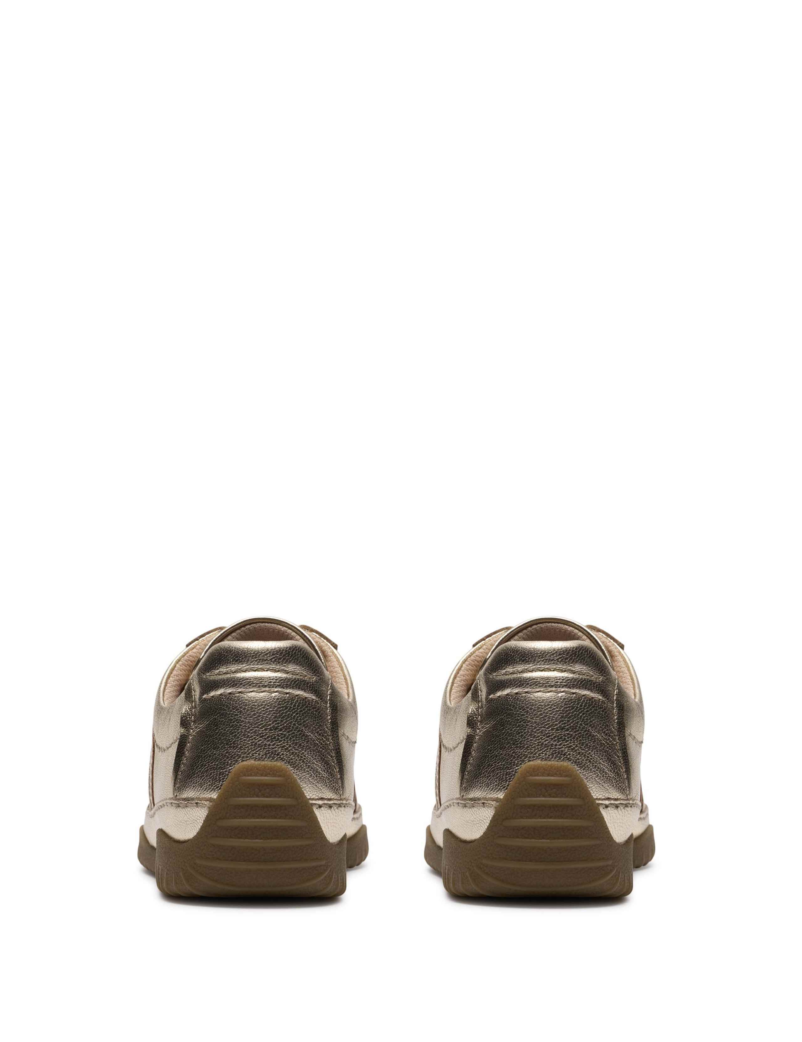 Leather Lace Up Metallic Trainers 5 of 6