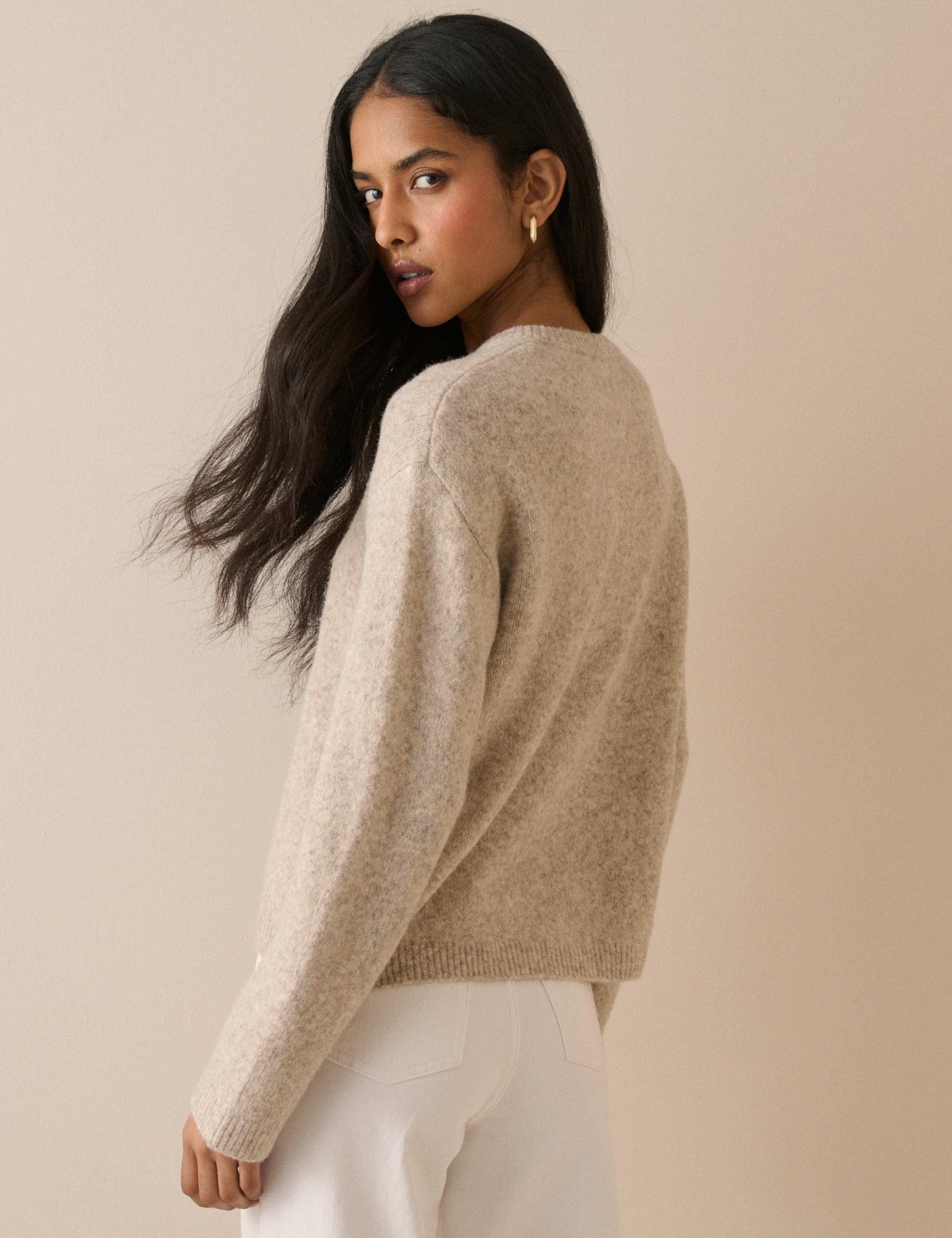 Henley Crew Neck Jumper With Wool 4 of 5