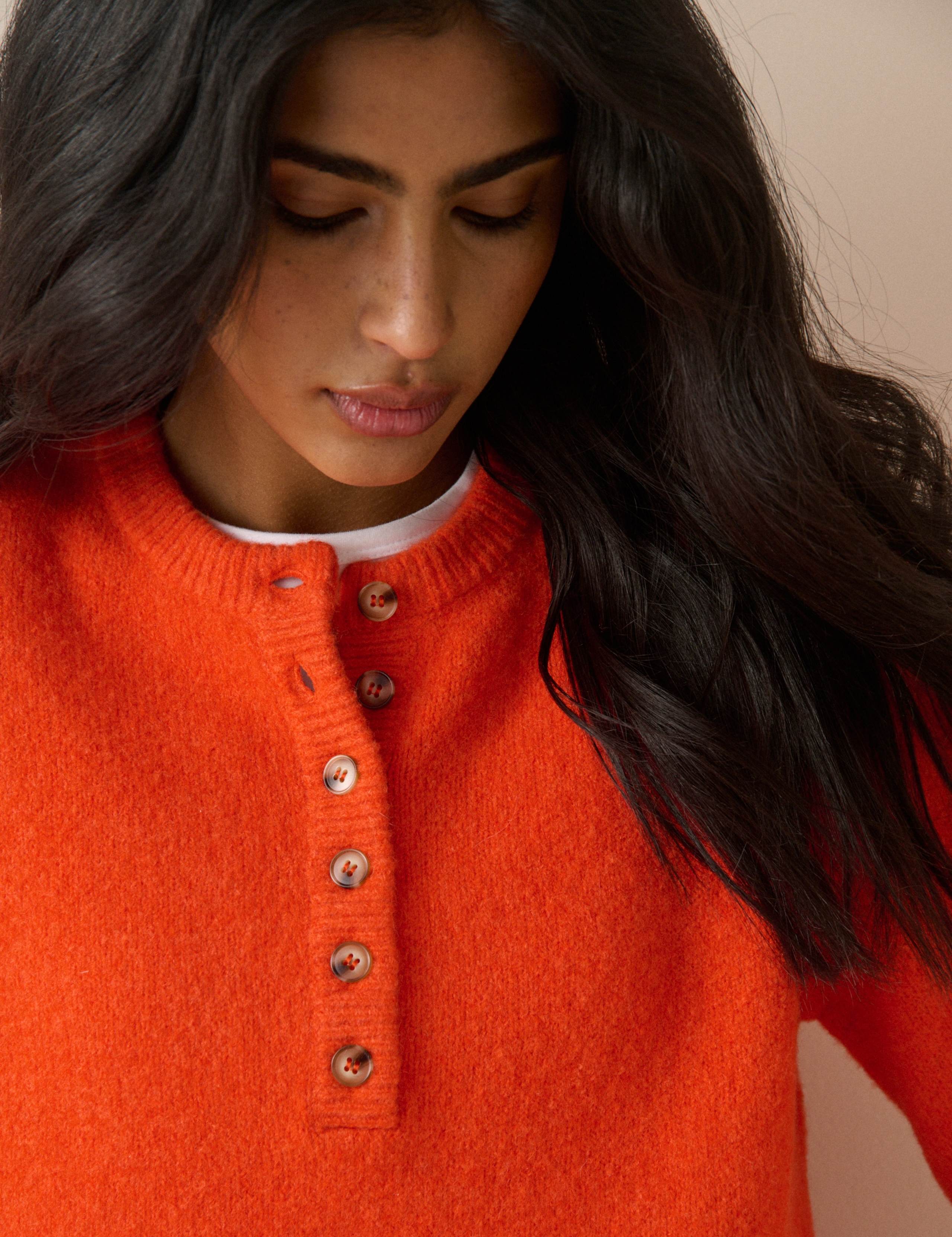 Henley Crew Neck Jumper With Wool 5 of 5
