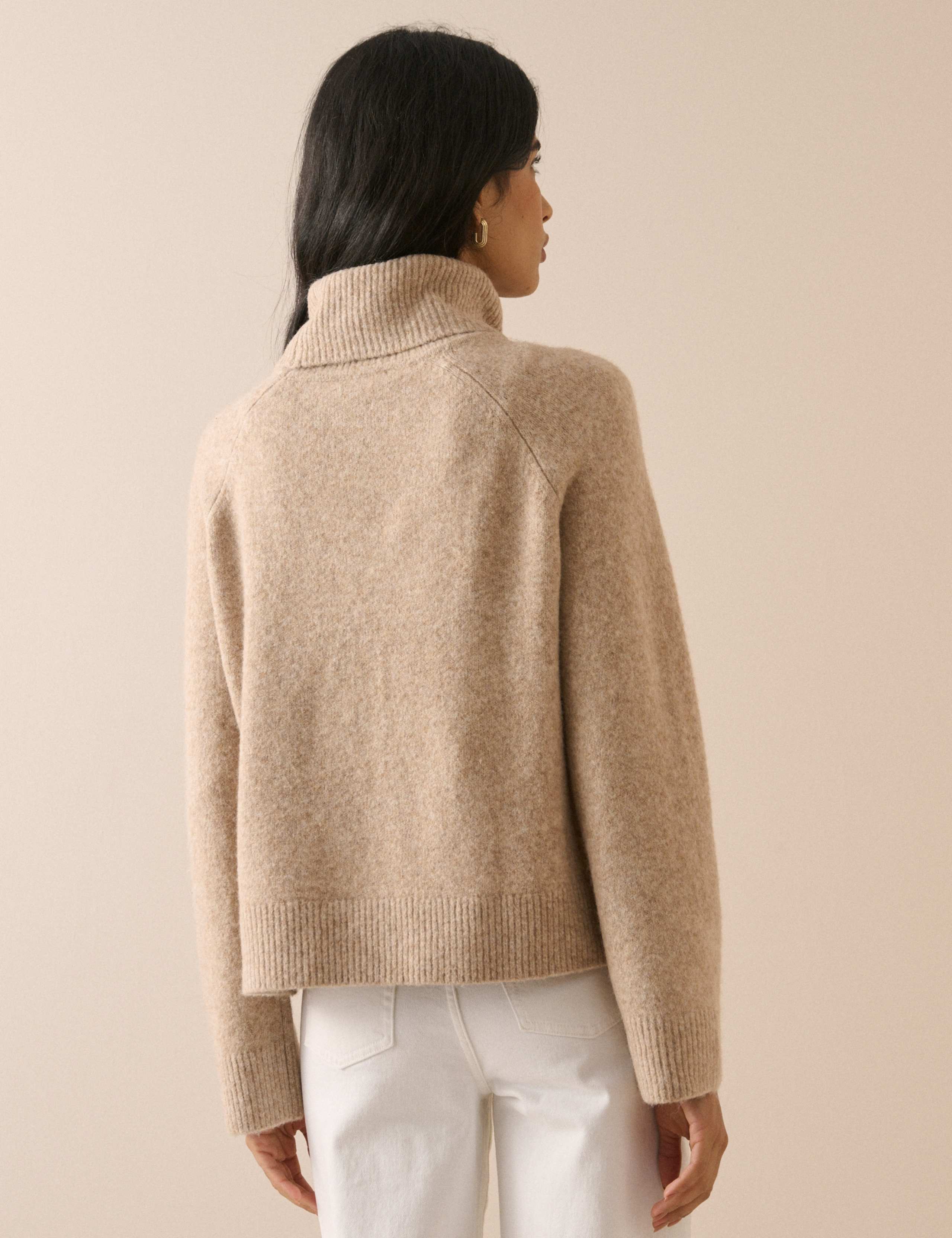 Roll Neck Relaxed Jumper with Wool 4 of 5