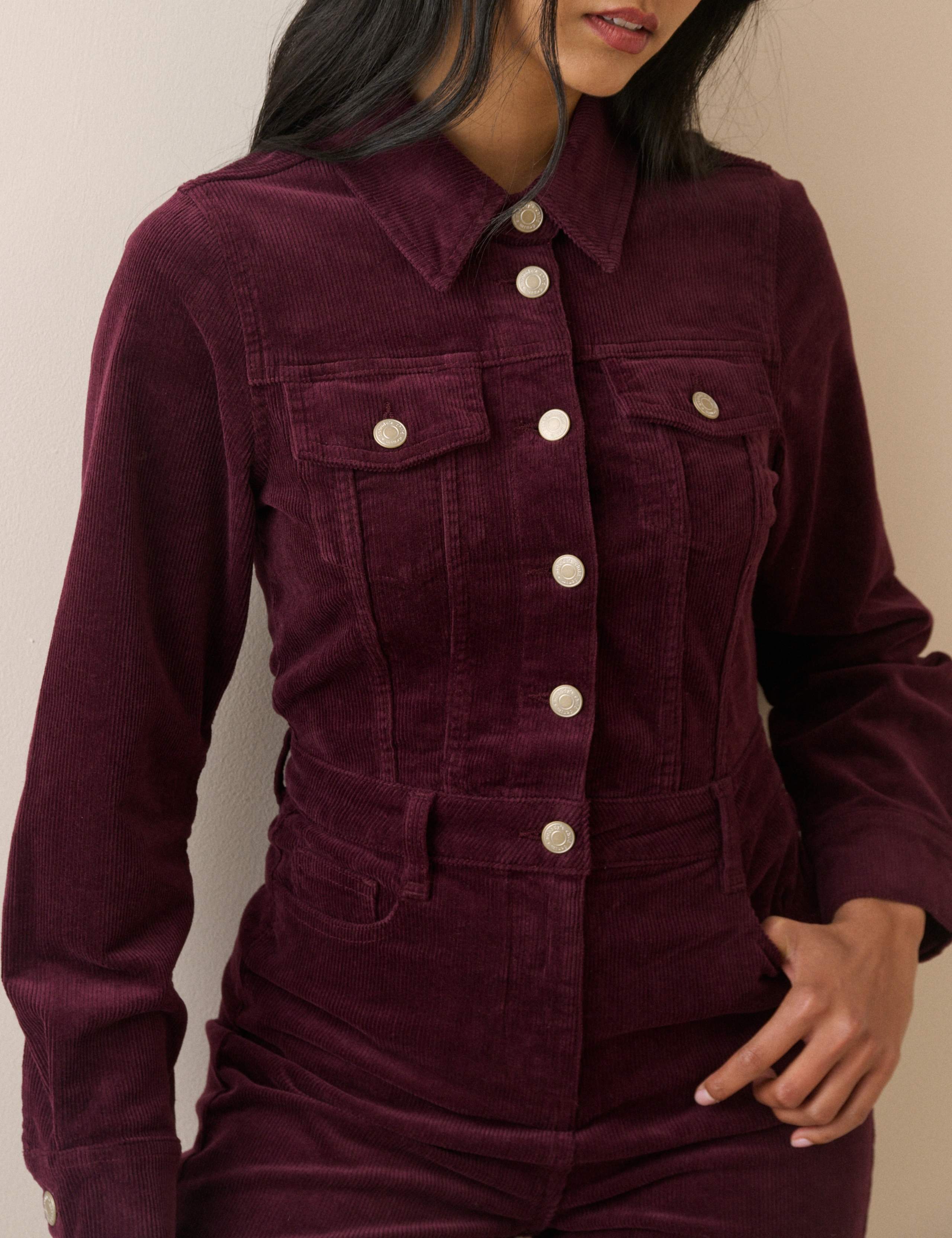 Cord Long Sleeve Jumpsuit 5 of 5