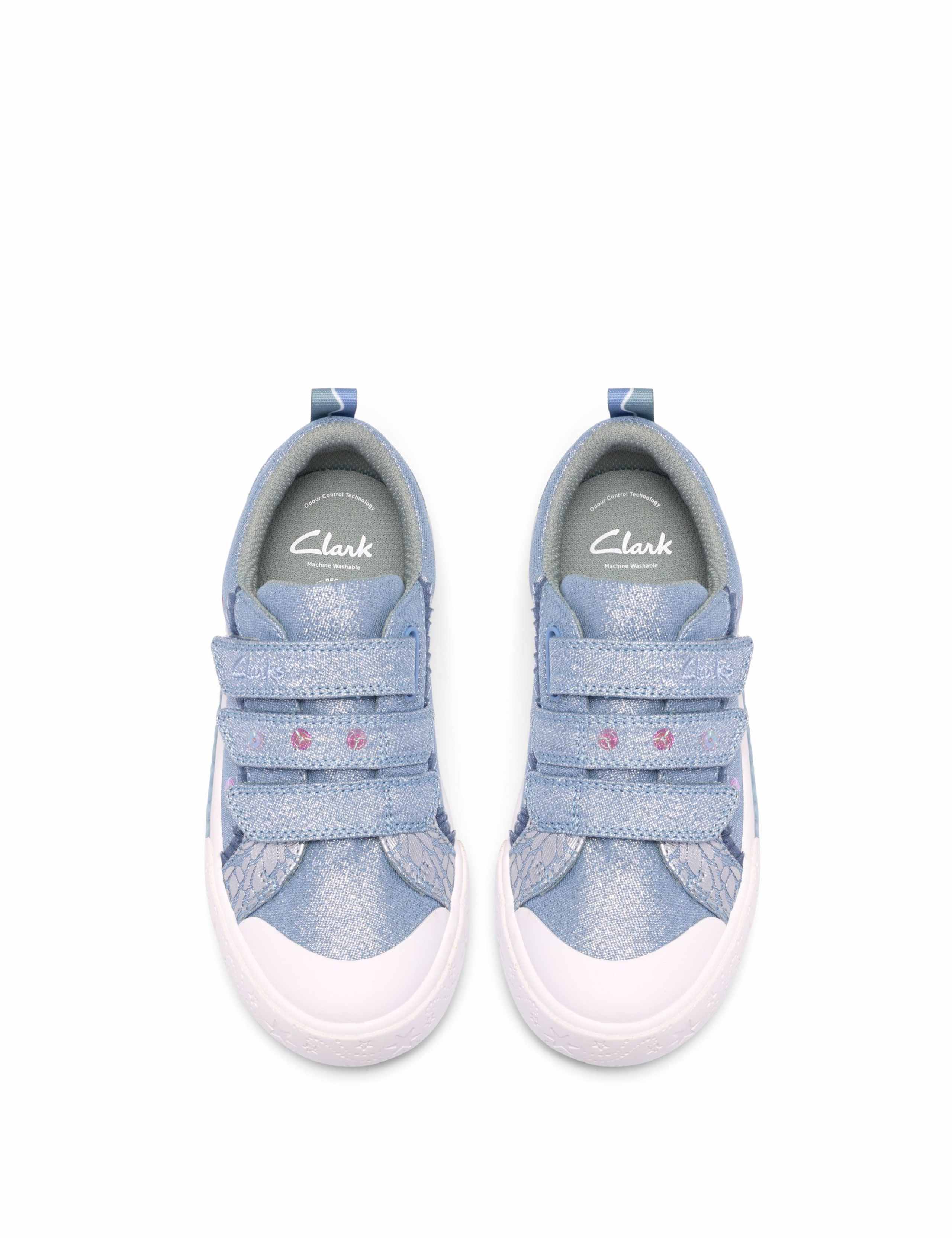Kids' Denim Canvas Riptape Trainers (7 Small-9½ Small) 3 of 6