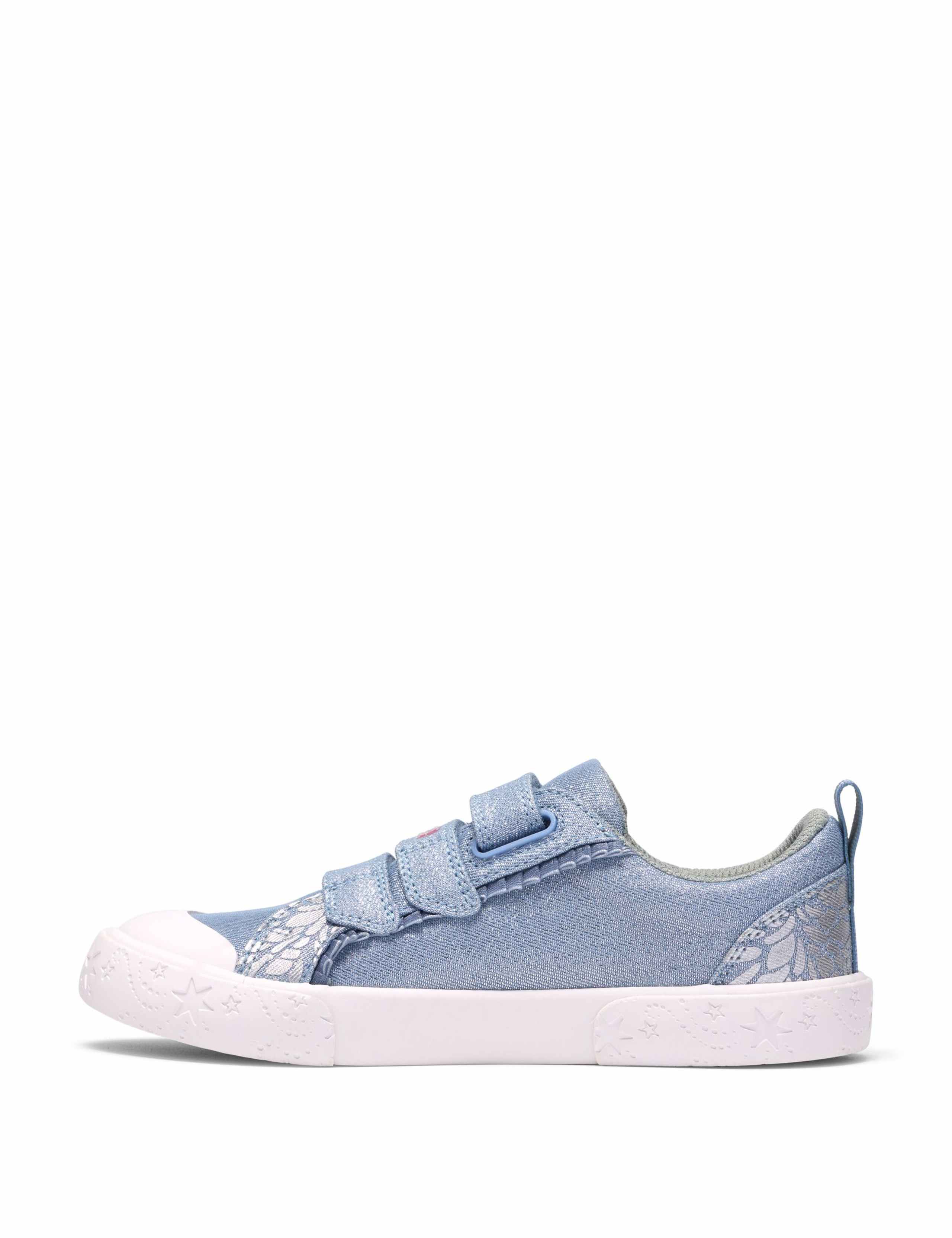 Kids' Denim Canvas Riptape Trainers (7 Small-9½ Small) 4 of 6