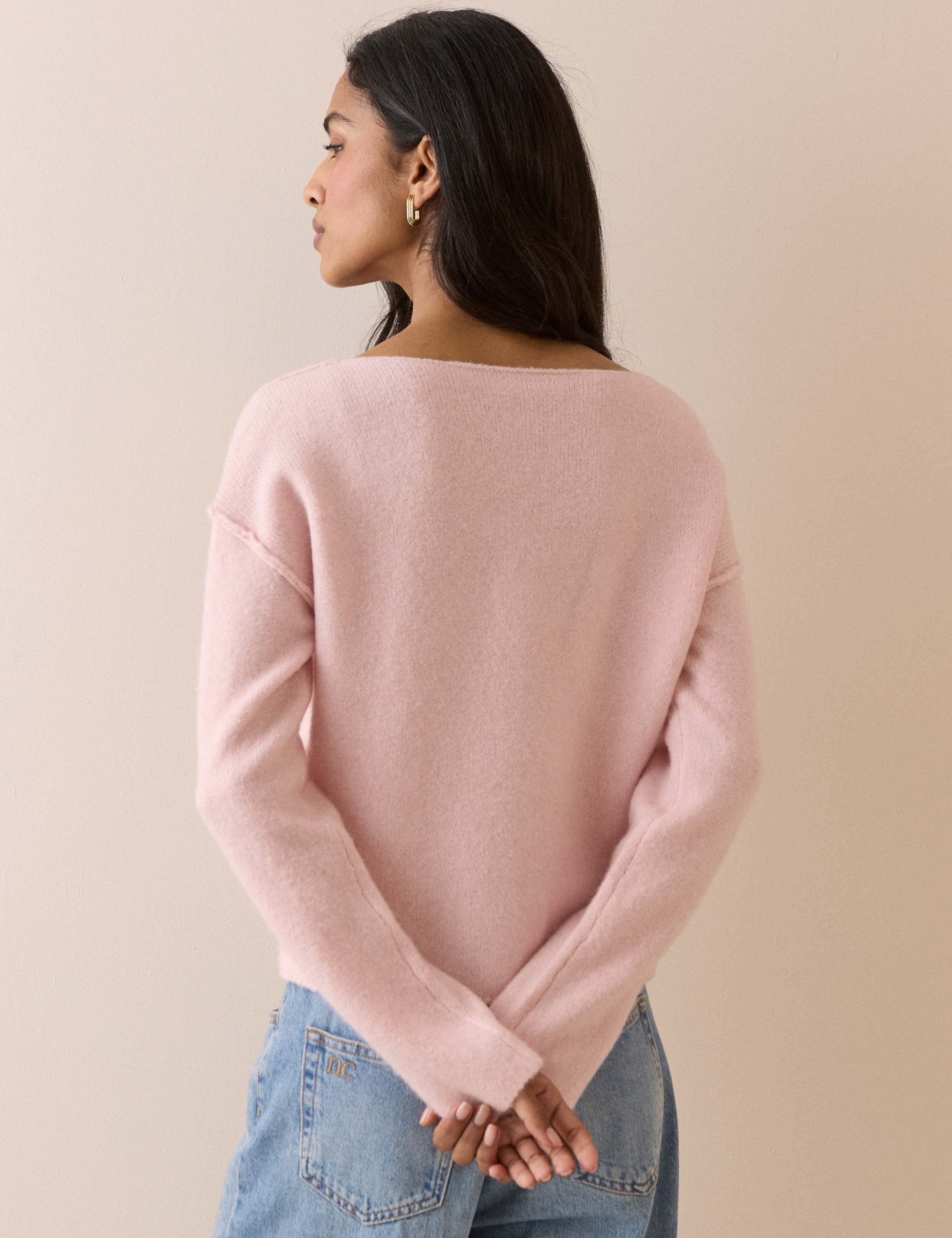 Slash Neck Relaxed Jumper with Wool 2 of 5