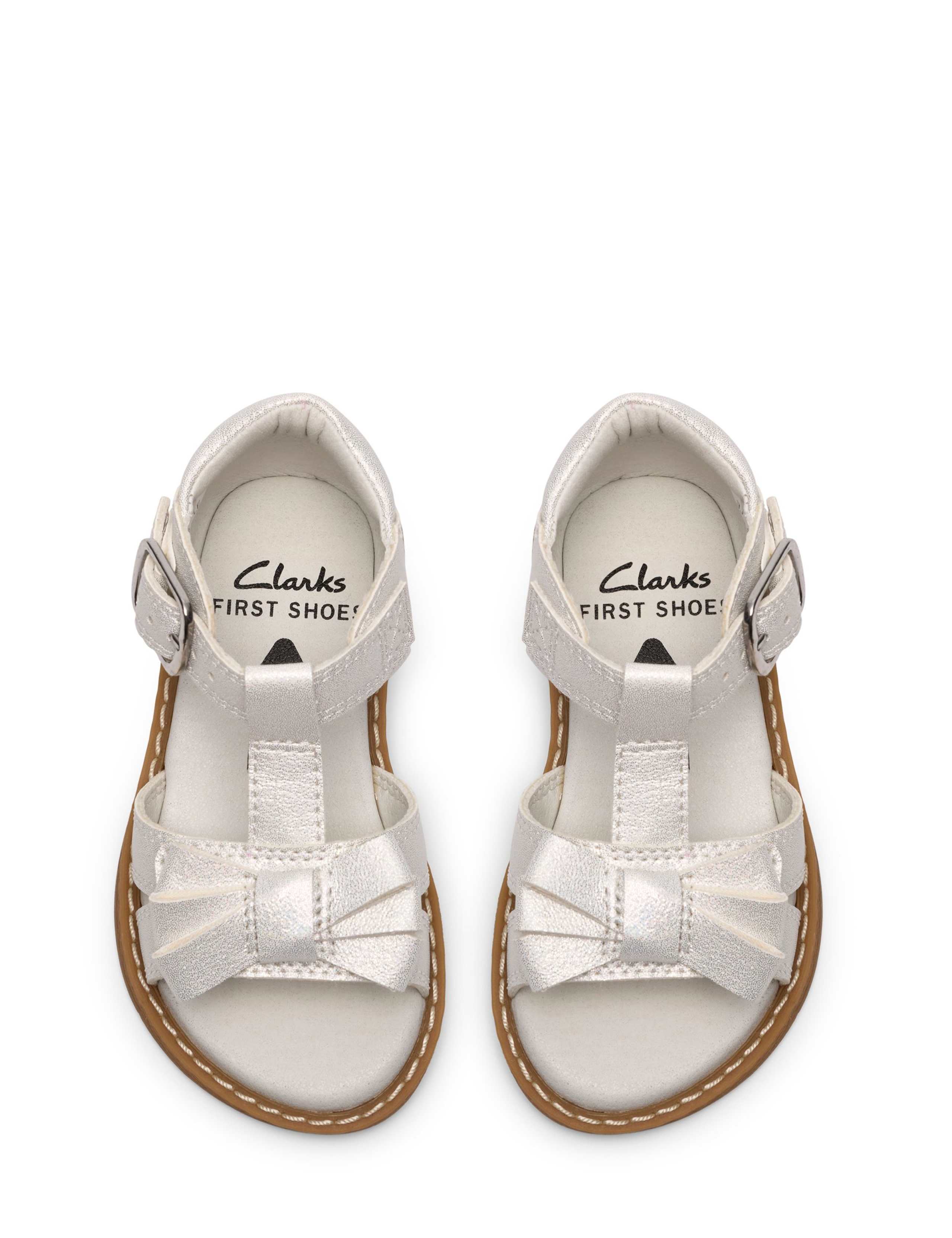 Luana Bow T-Bar White Sandals (4-6 Small) 3 of 6