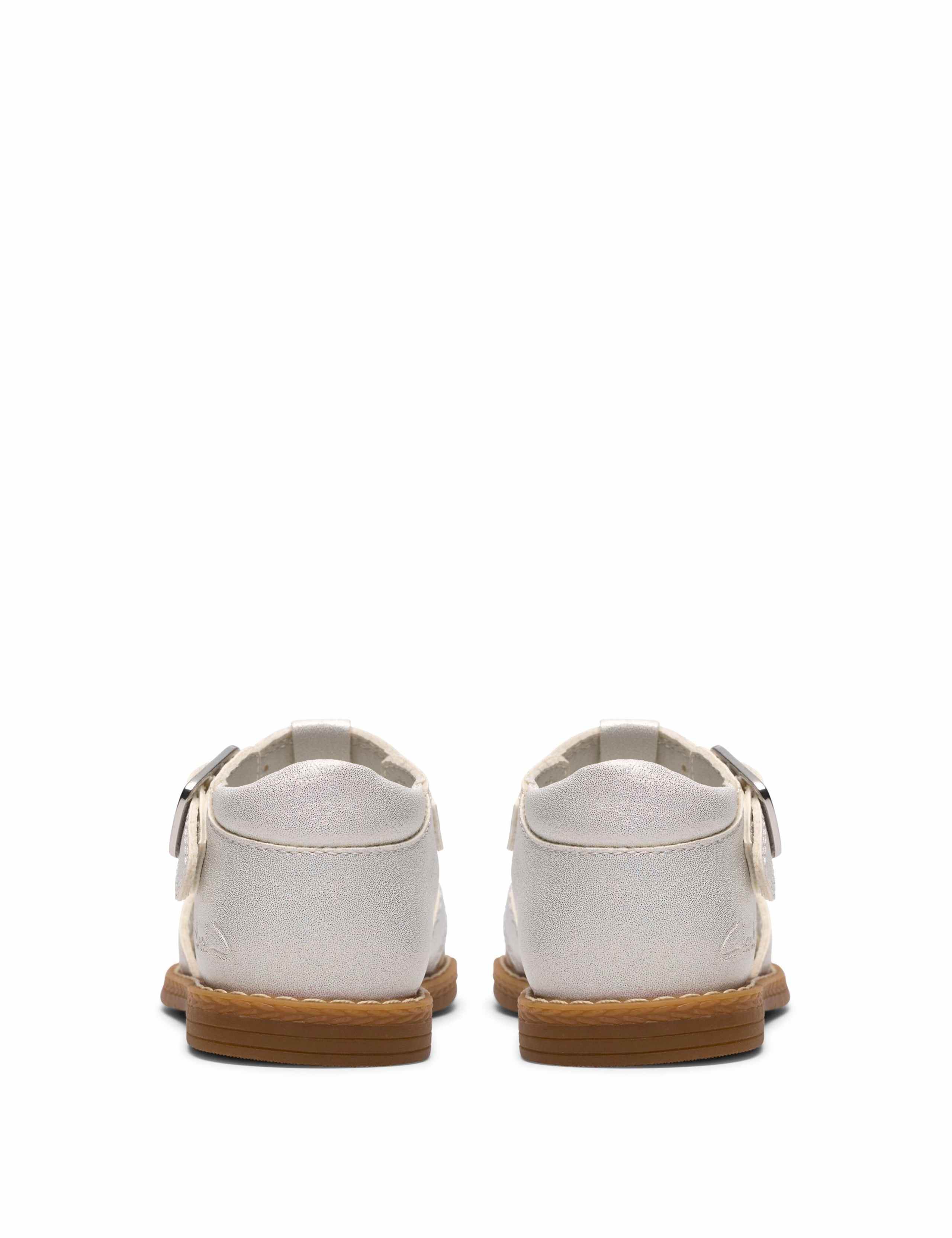 Luana Bow T-Bar White Sandals (4-6 Small) 5 of 6