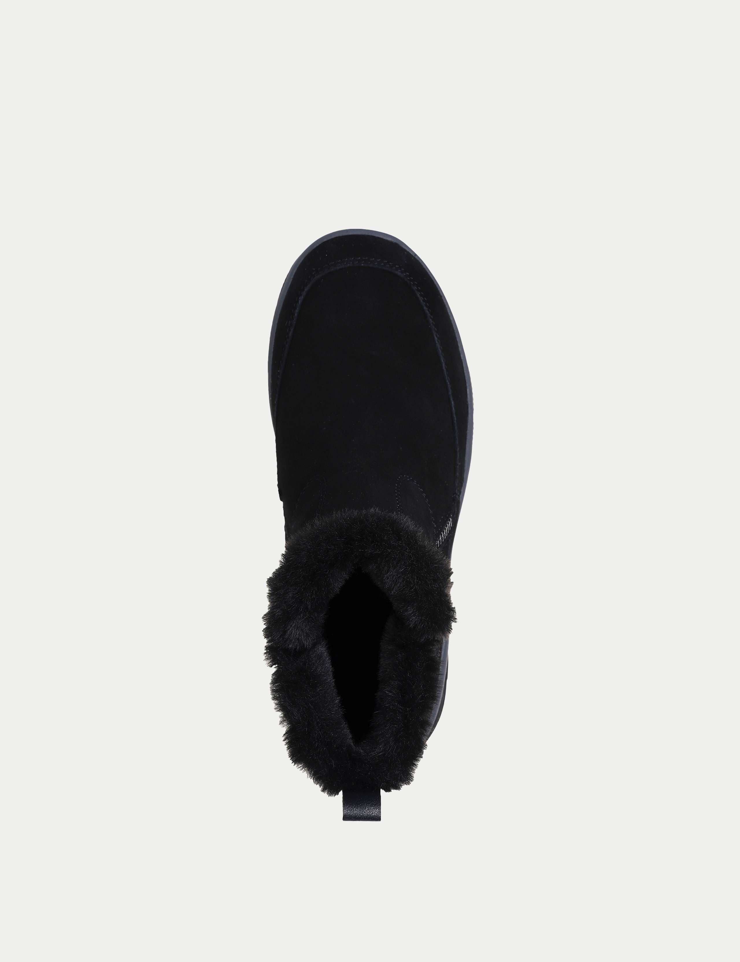 Suede Faux Fur Trim Flat Ankle Boots 4 of 5
