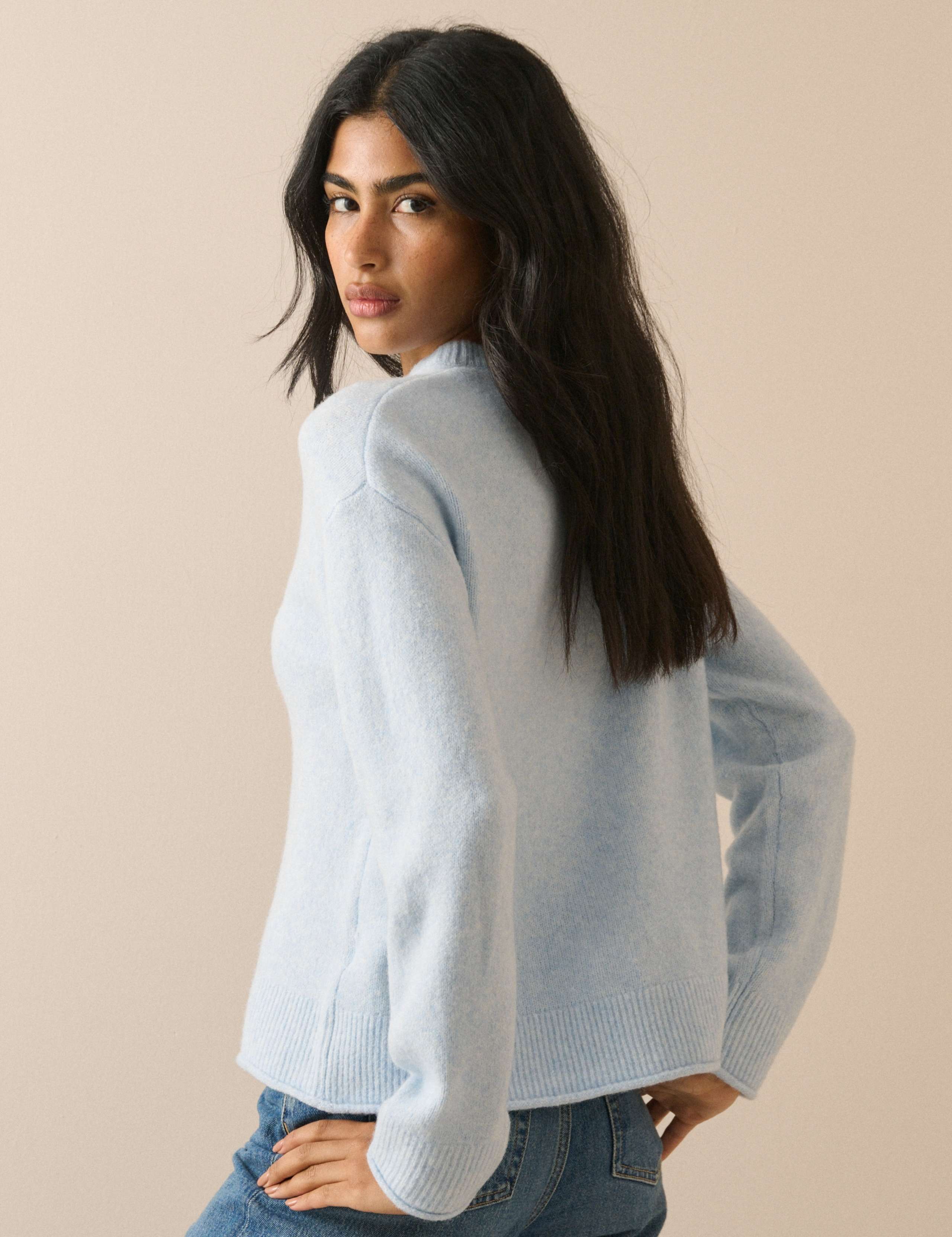 Crew Neck Relaxed Jumper with Wool 3 of 5