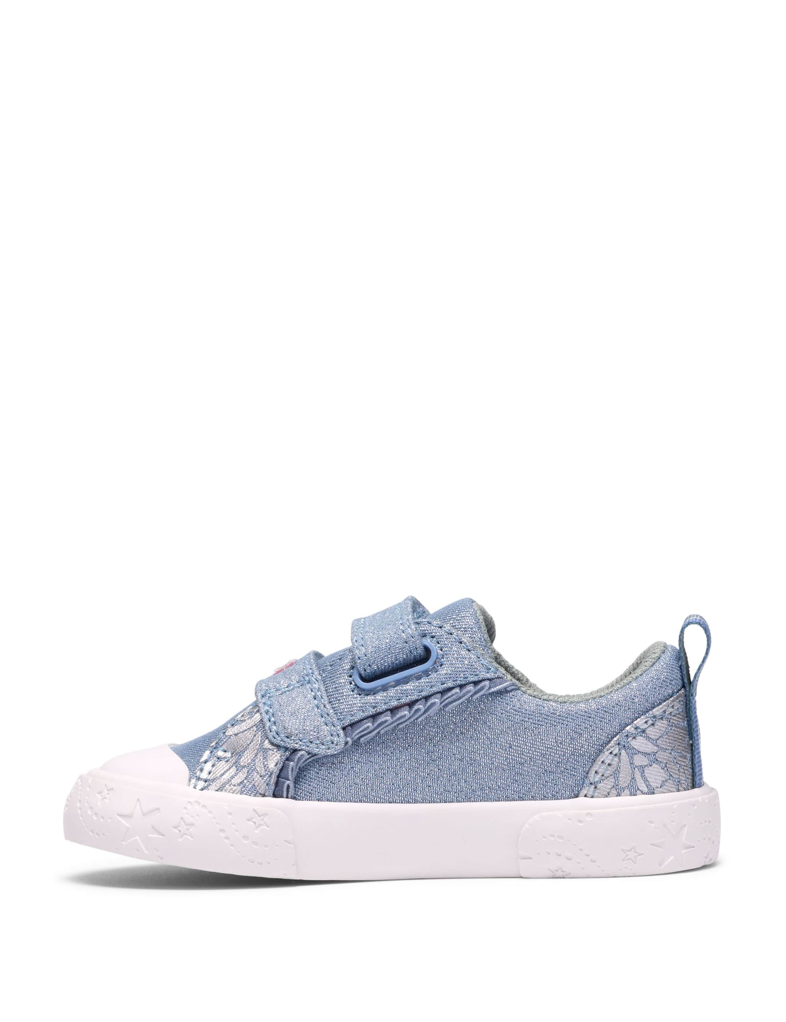 Kids' Denim Canvas Riptape Trainers (4 Small-6 ½ Small) 4 of 6
