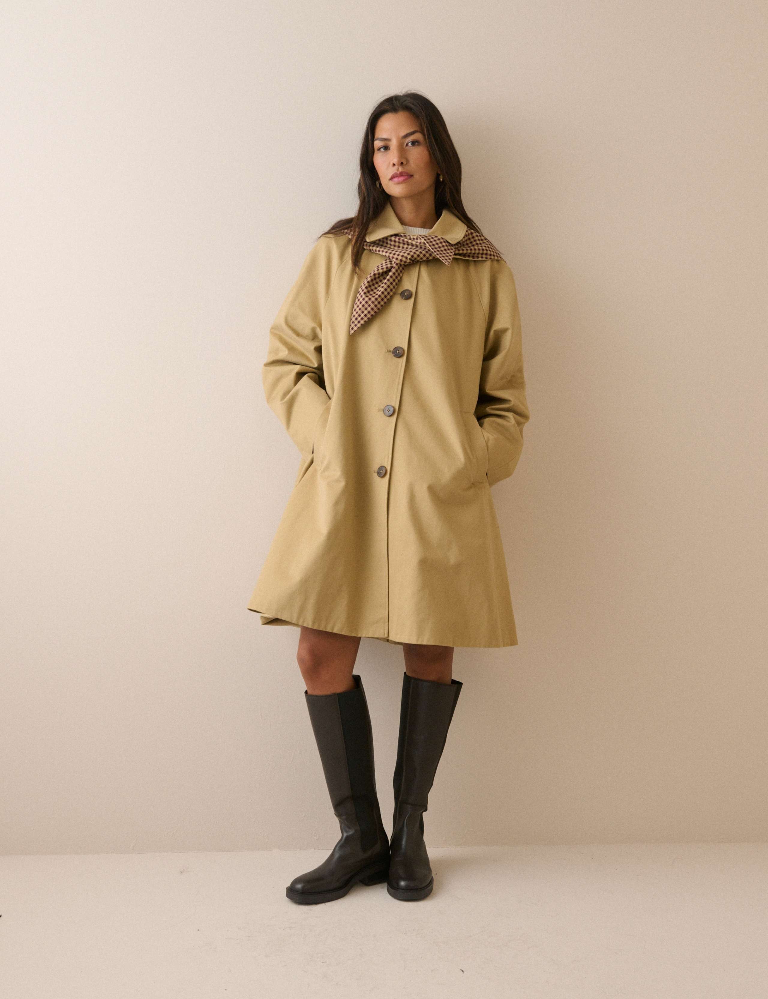 Pure Cotton Hooded Relaxed Trench Coat 3 of 7