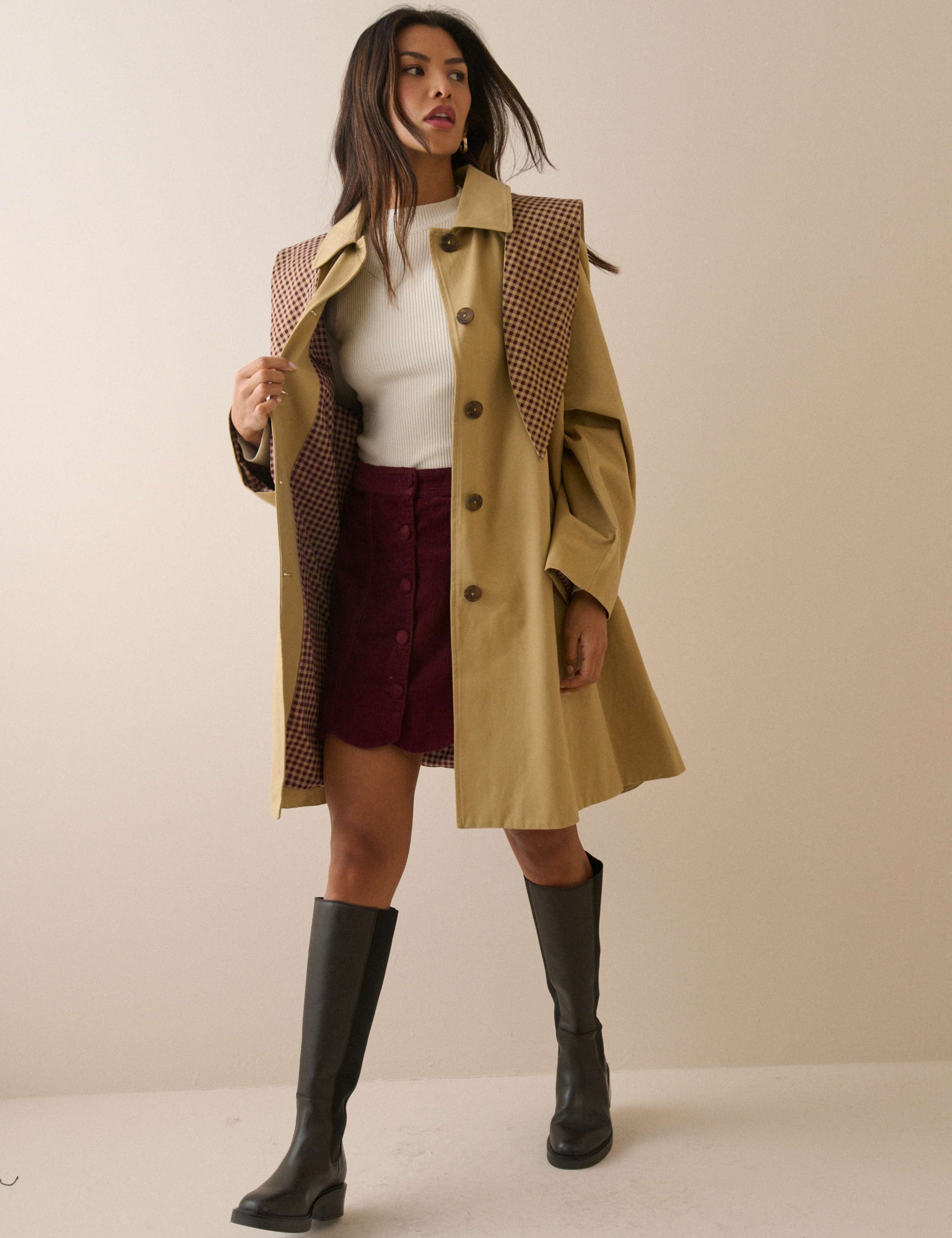Pure Cotton Hooded Relaxed Trench Coat 4 of 7