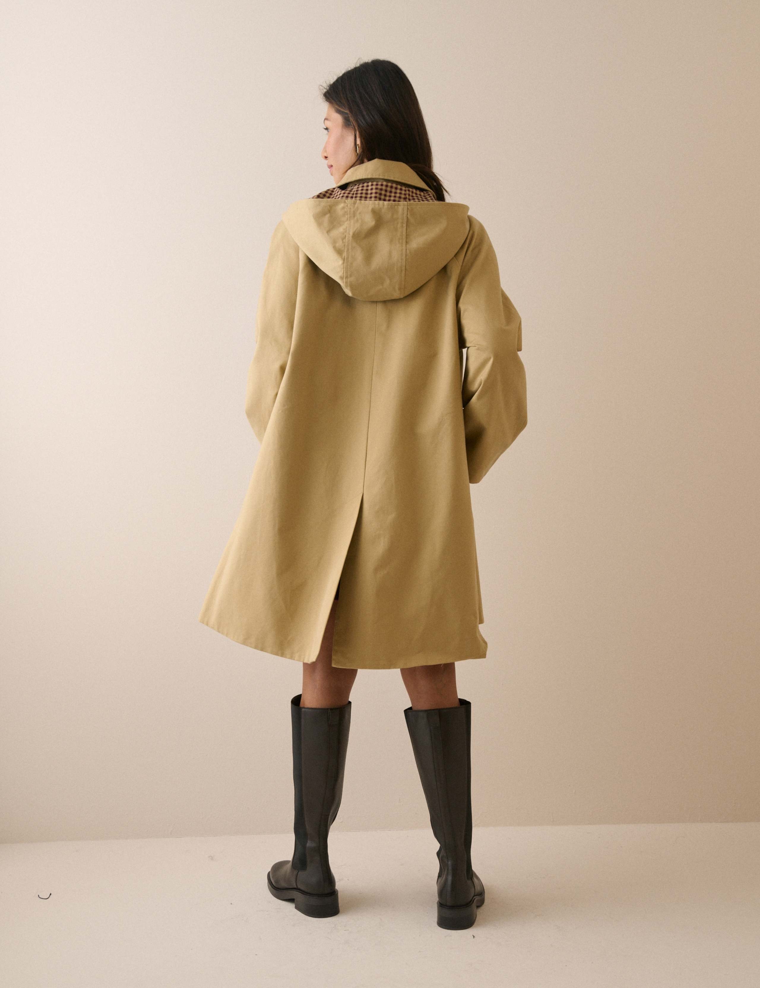 Pure Cotton Hooded Relaxed Trench Coat 5 of 7