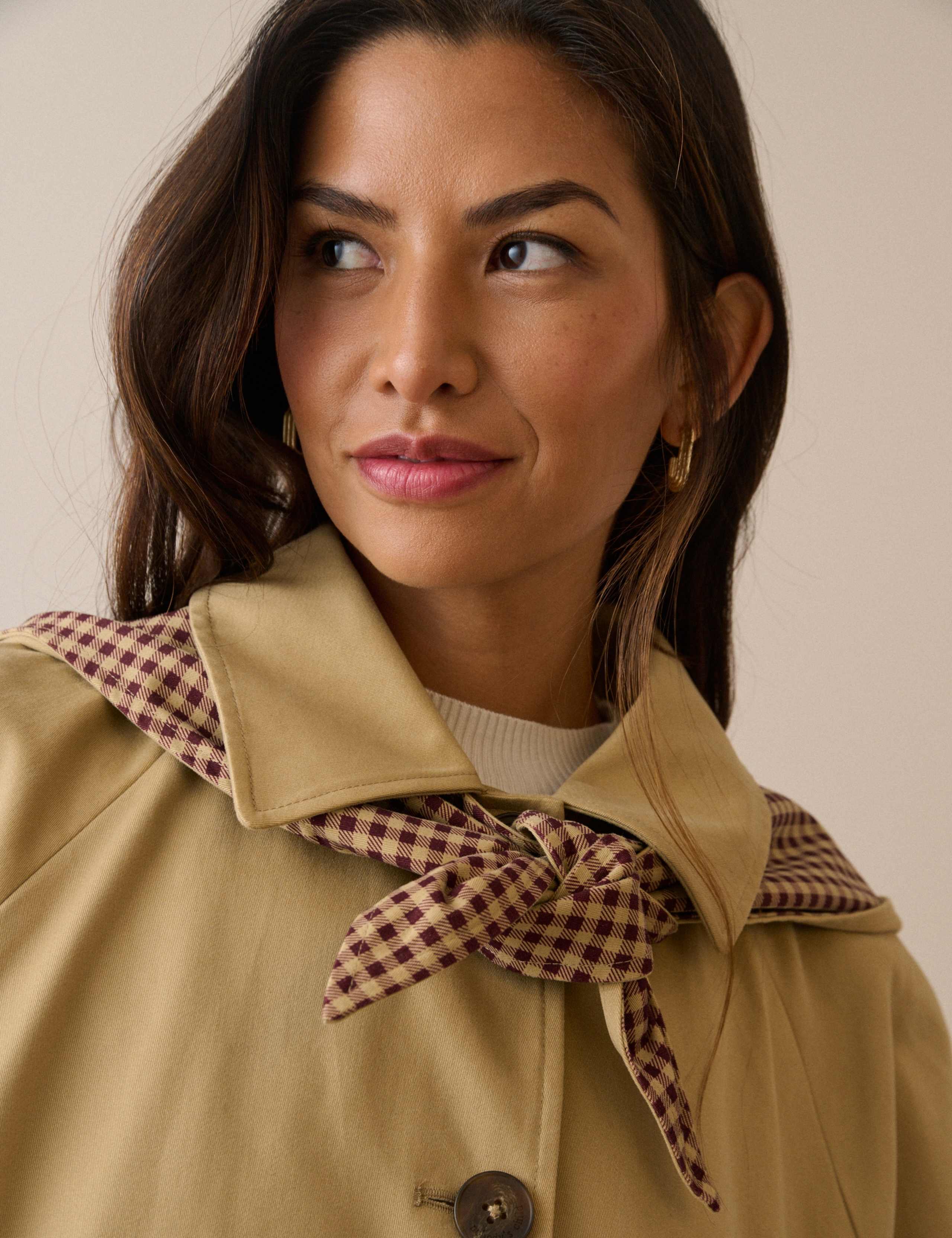 Pure Cotton Hooded Relaxed Trench Coat 7 of 7