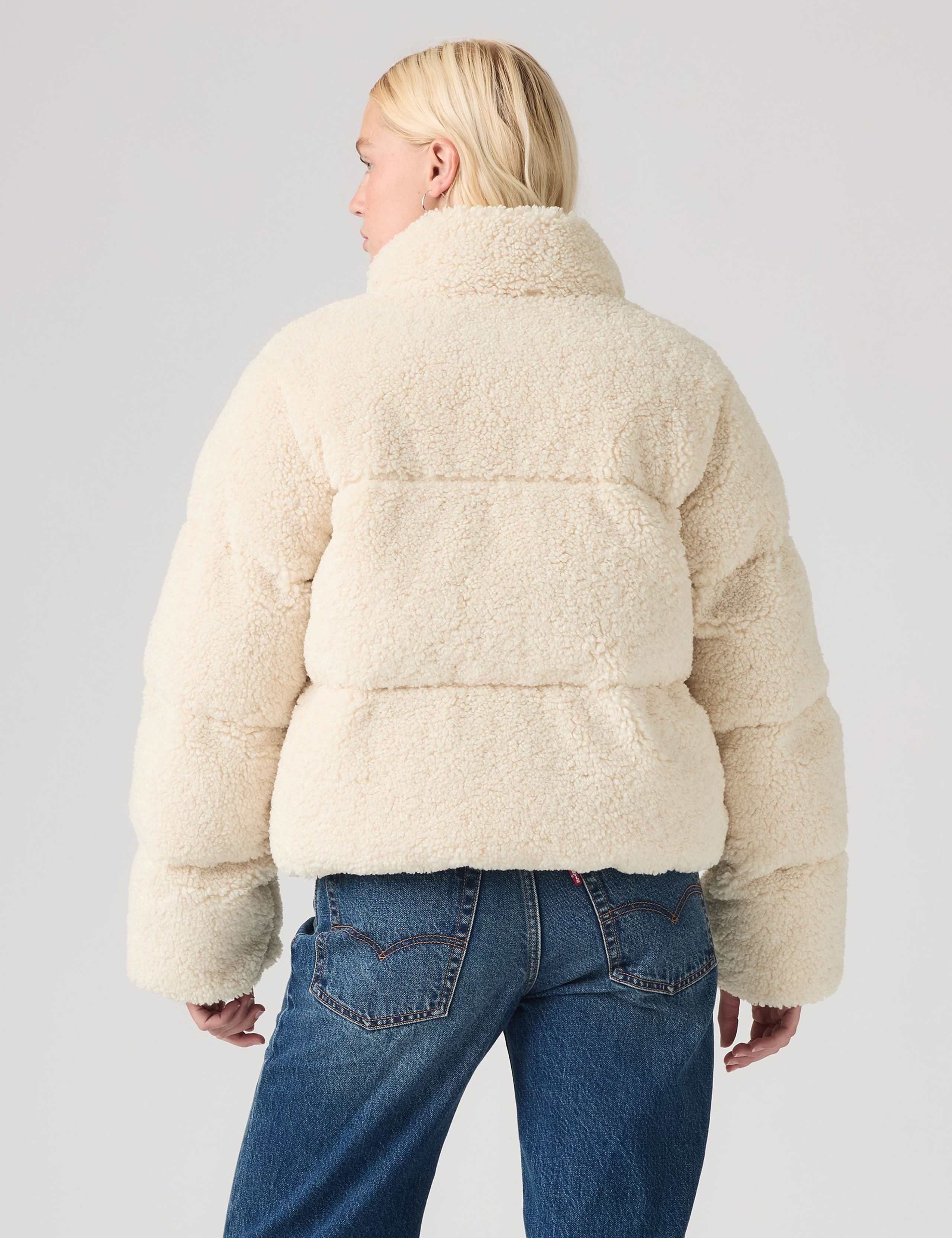 Funnel Neck Cropped Puffer Jacket 5 of 6