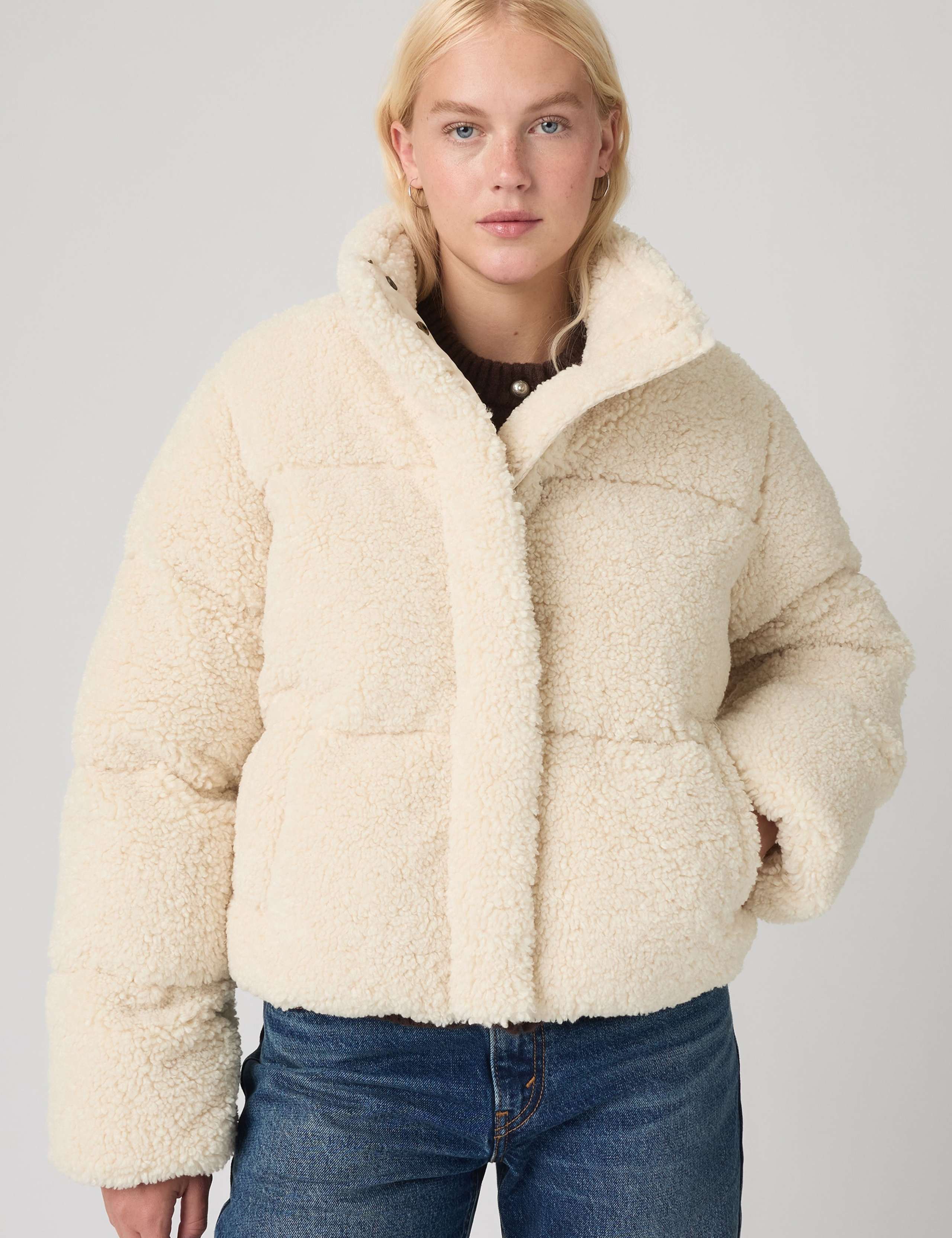 Funnel Neck Cropped Puffer Jacket 6 of 6