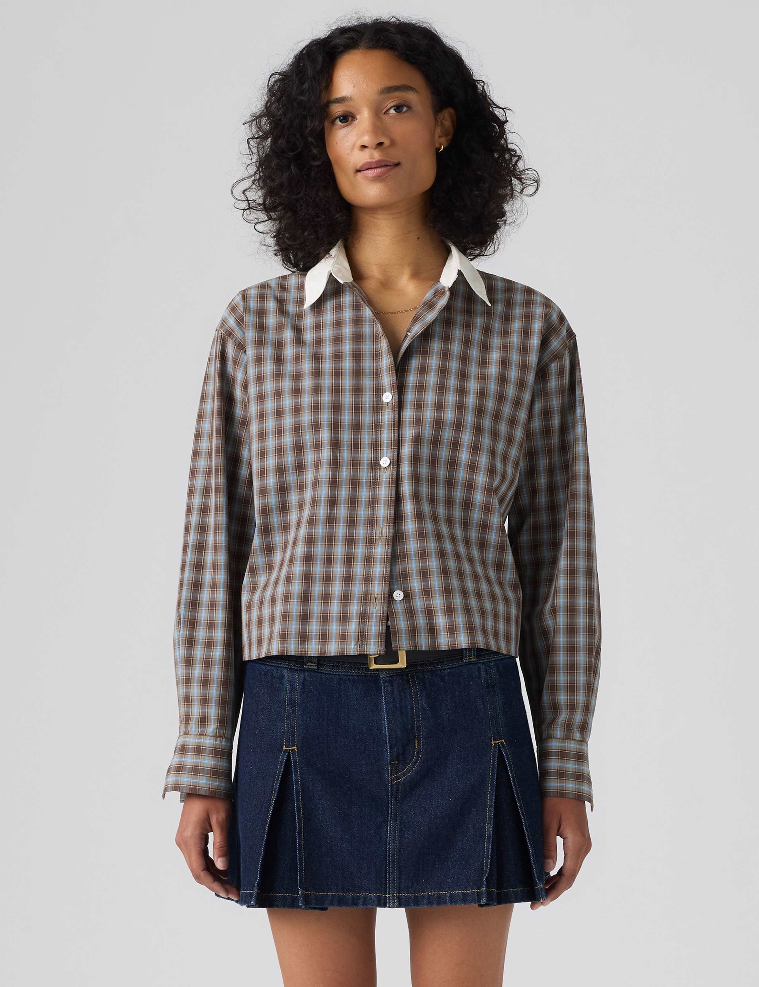 Pure Cotton Checked Collared Shirt 5 of 6