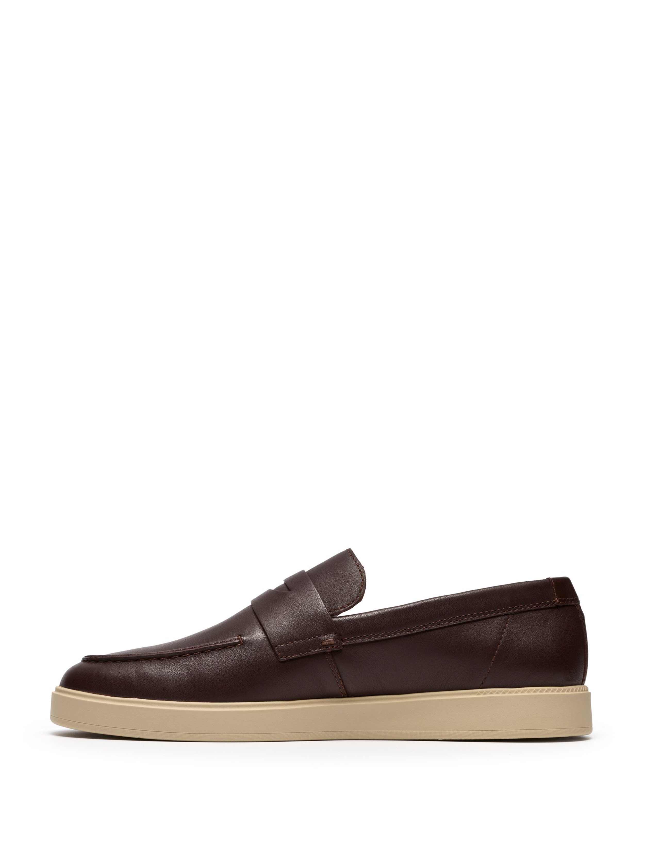 Wide Fit Leather Slip On Loafers 3 of 6