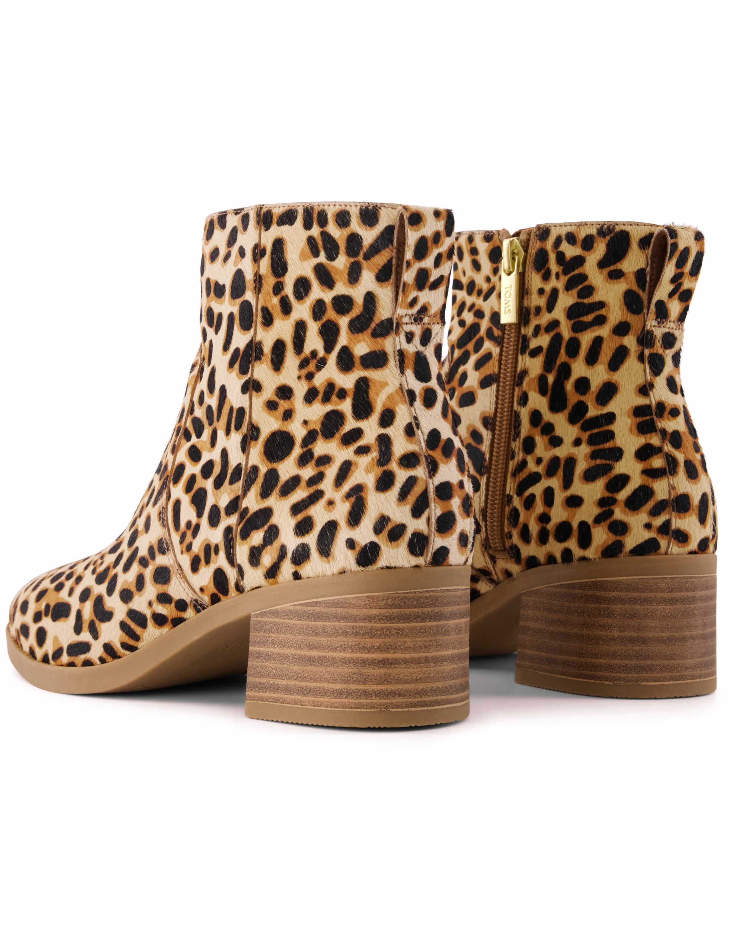 Leopard Print Block Heel Ankle Boots 6 of 8