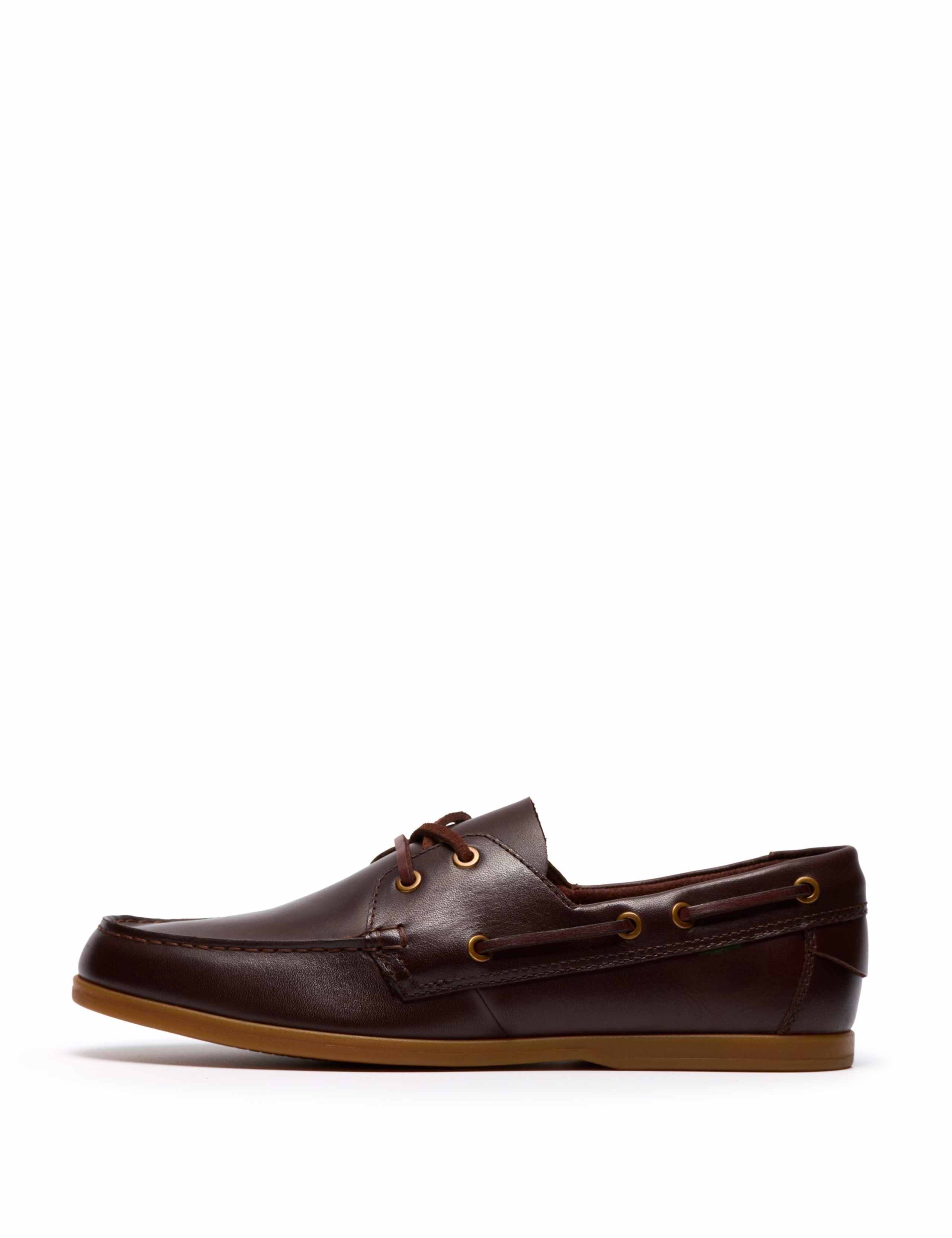 Wide Fit Leather Boat Shoes 3 of 6