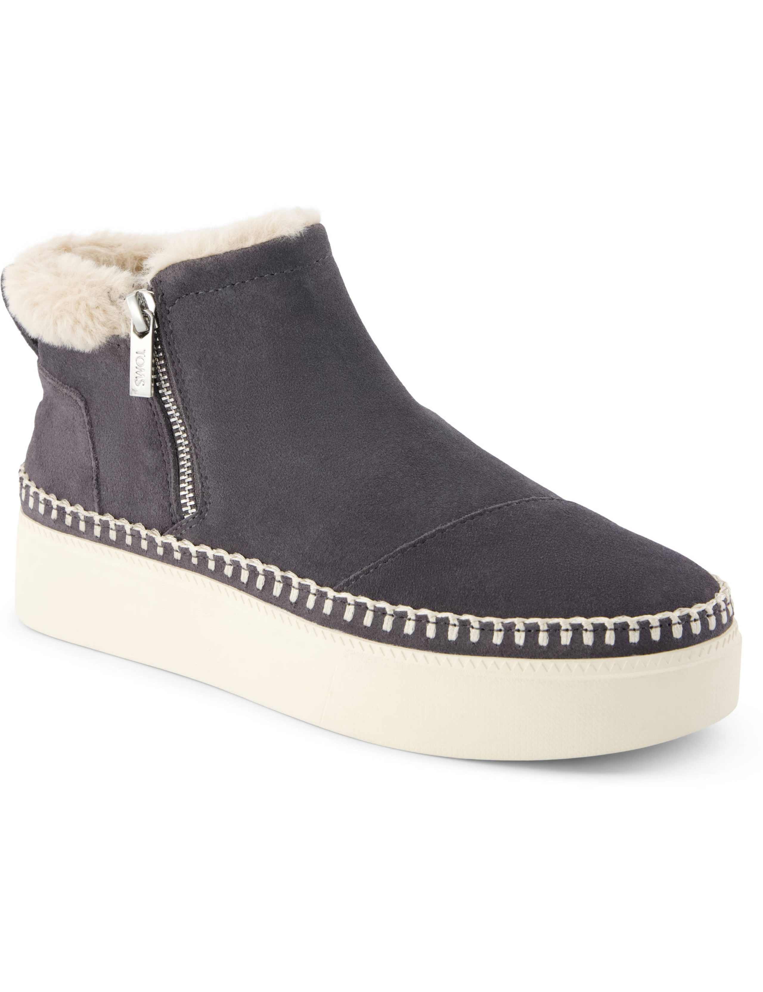 Suede Platform High Top Trainers 4 of 9