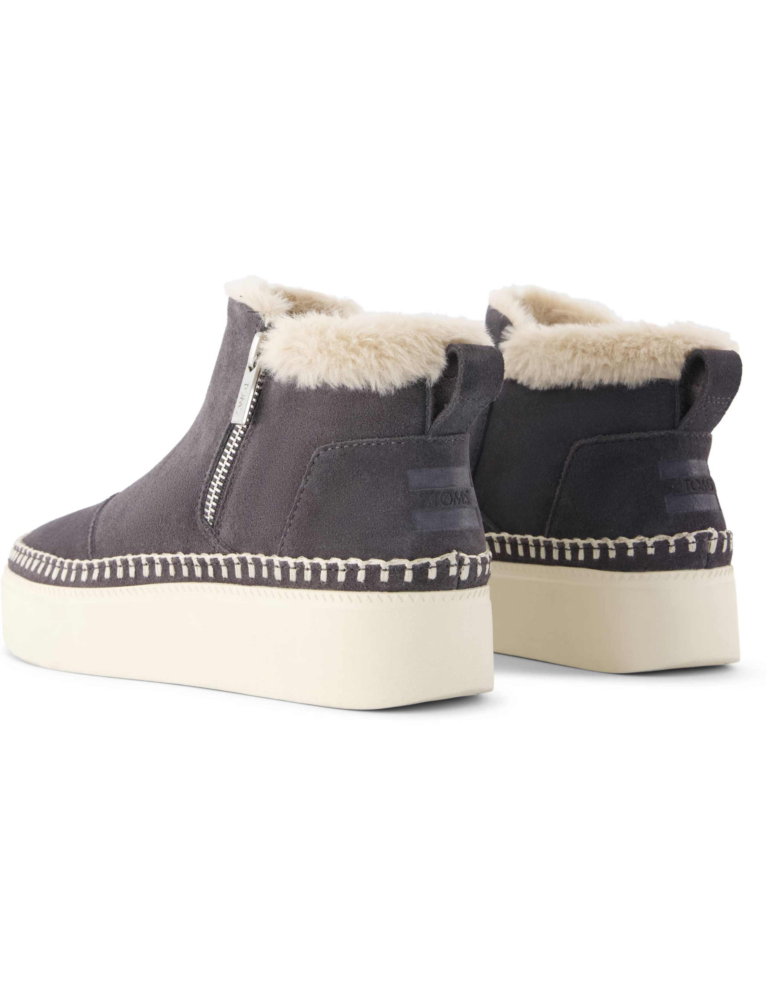 Suede Platform High Top Trainers 6 of 9