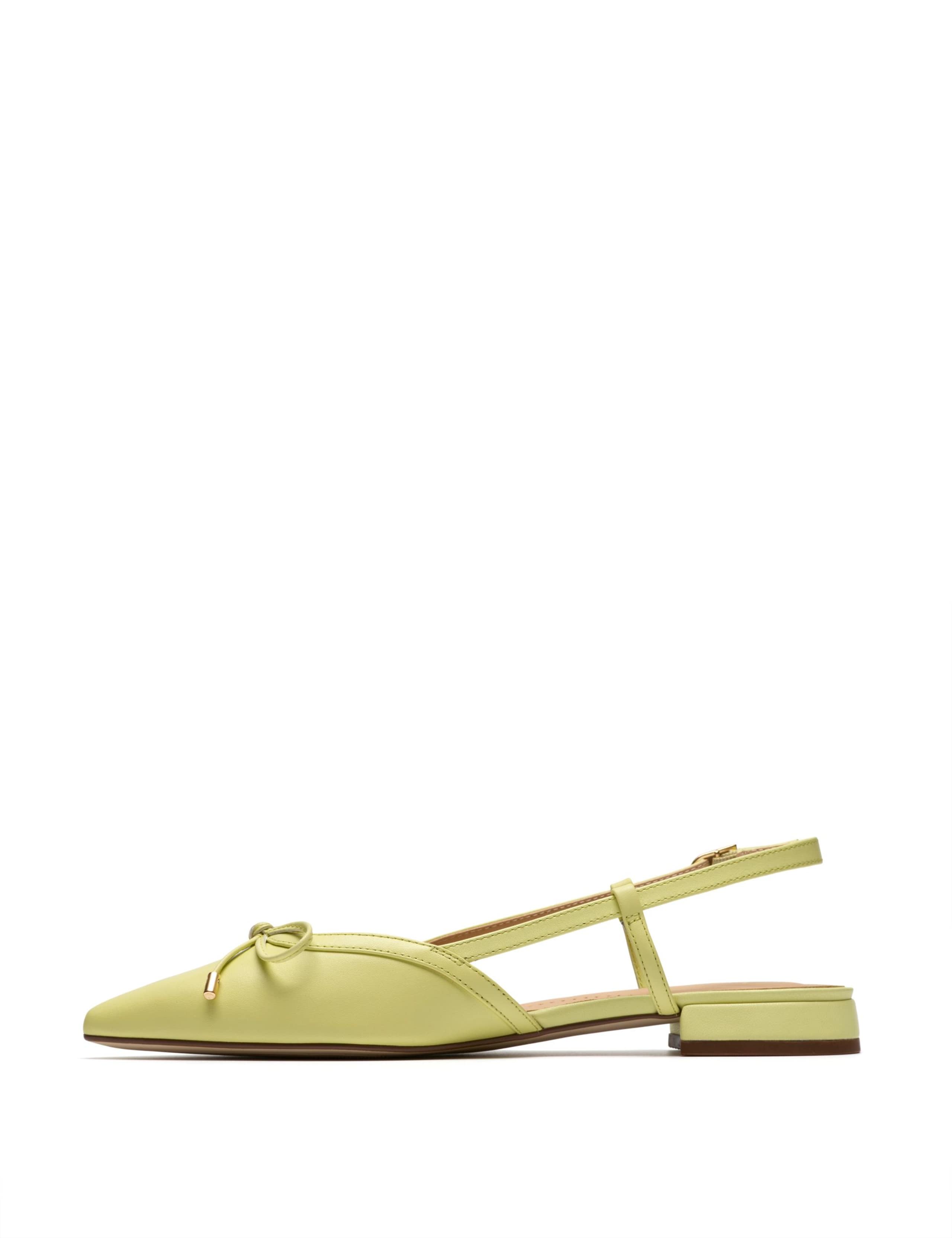Sensa15 Leather Bow Flat Pointed Sandals 3 of 6