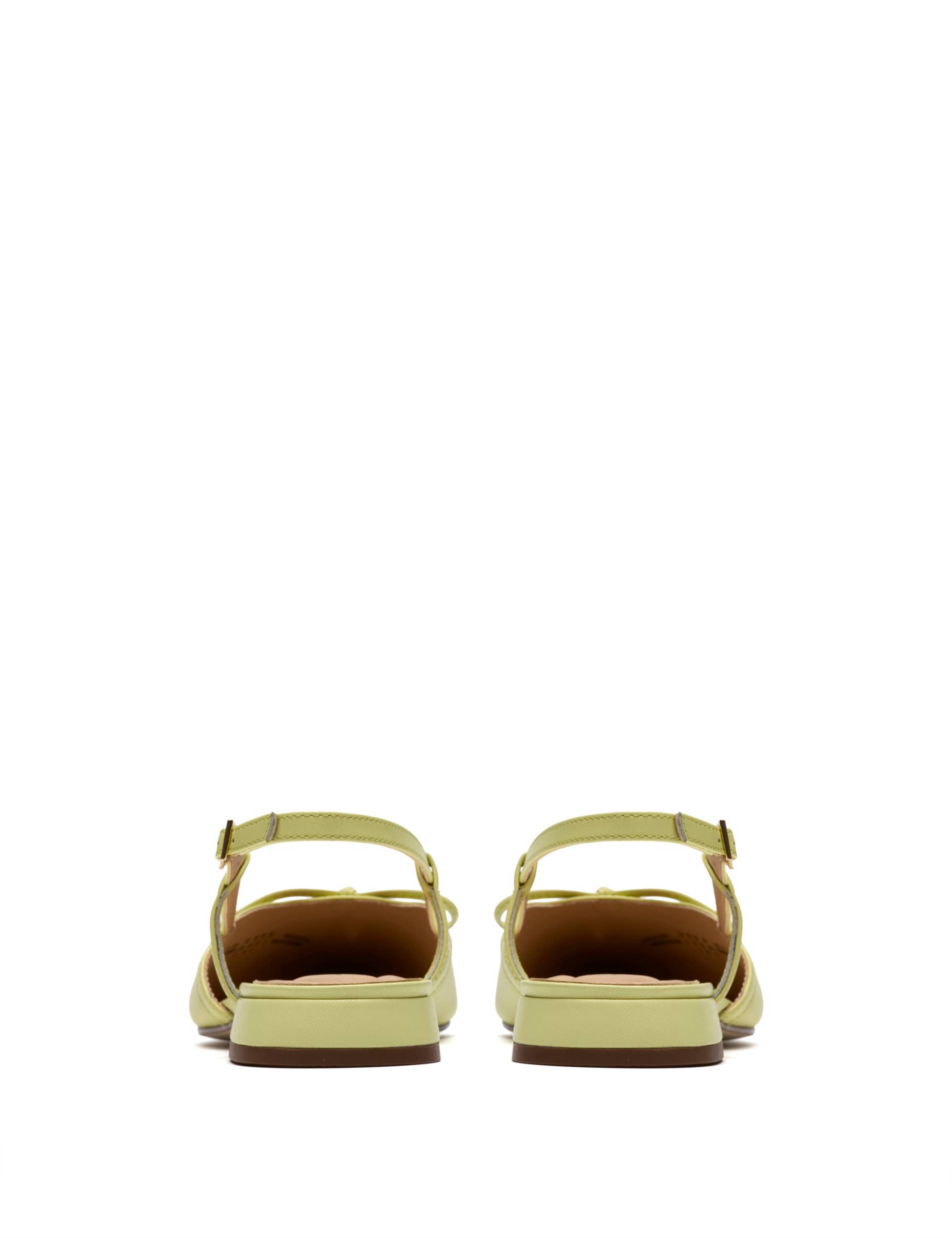 Sensa15 Leather Bow Flat Pointed Sandals 5 of 6