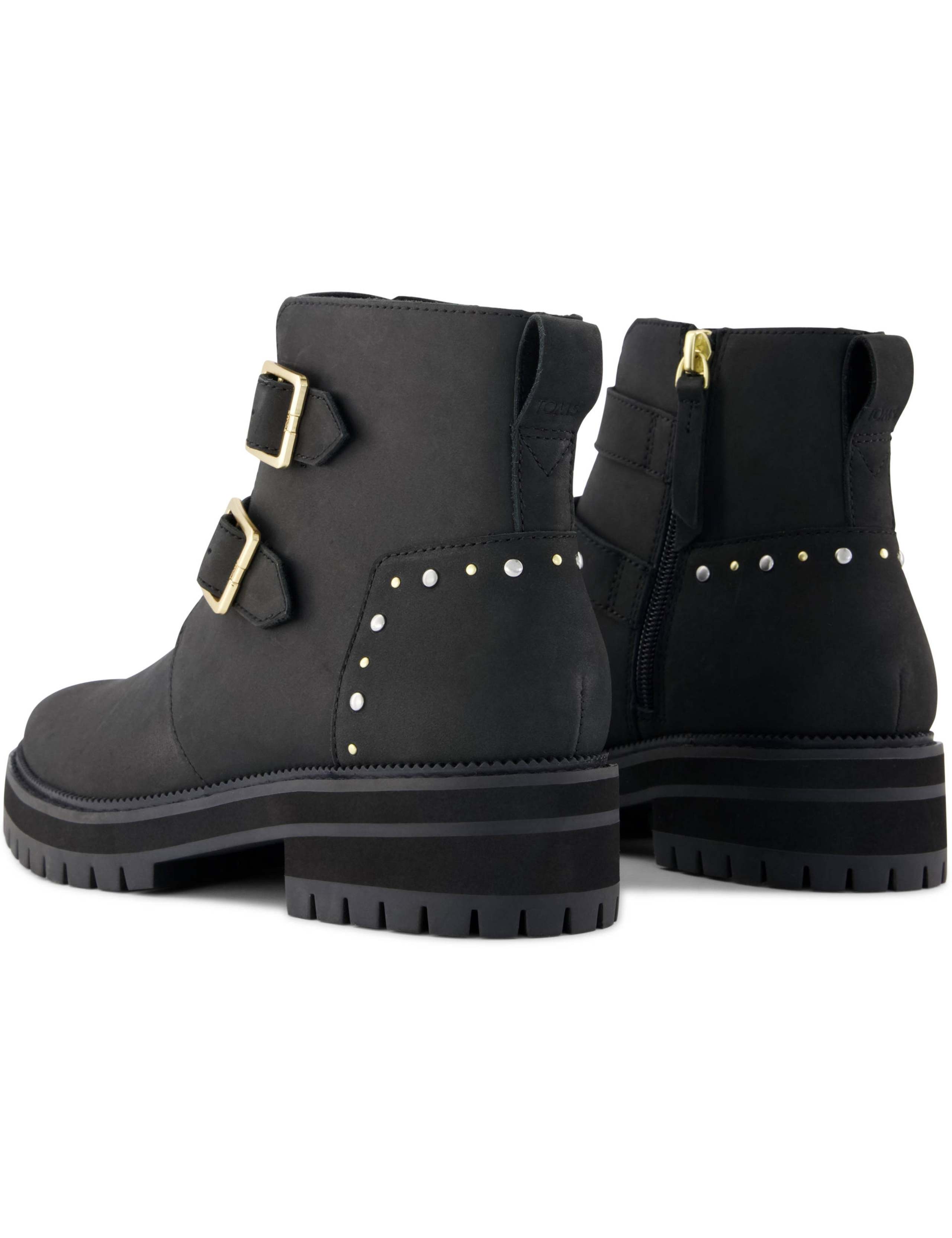 Suede Buckle Block Heel Ankle Boots 3 of 6