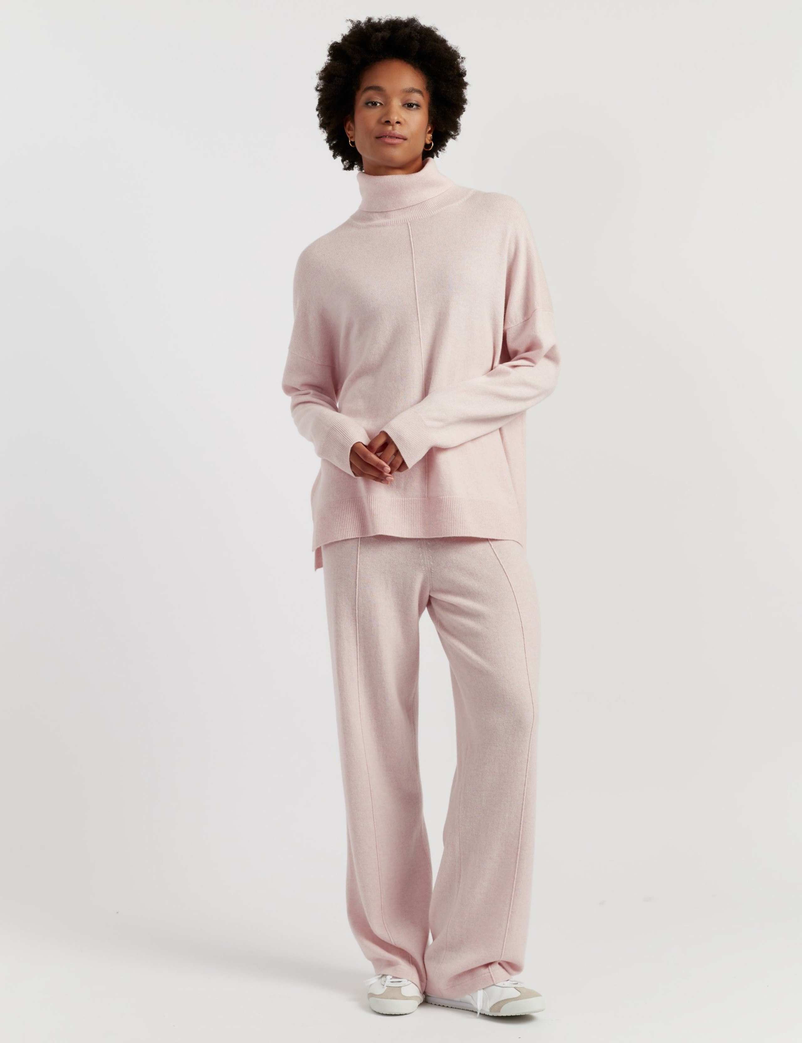 Wool Rich Roll Neck Relaxed Jumper with Cashmere 3 of 4